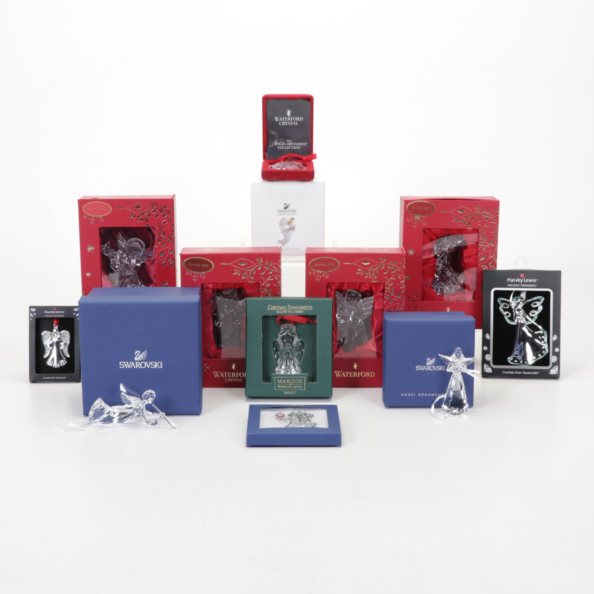 Waterford Crystal Annual Angel Ornaments with Swarovski Angels