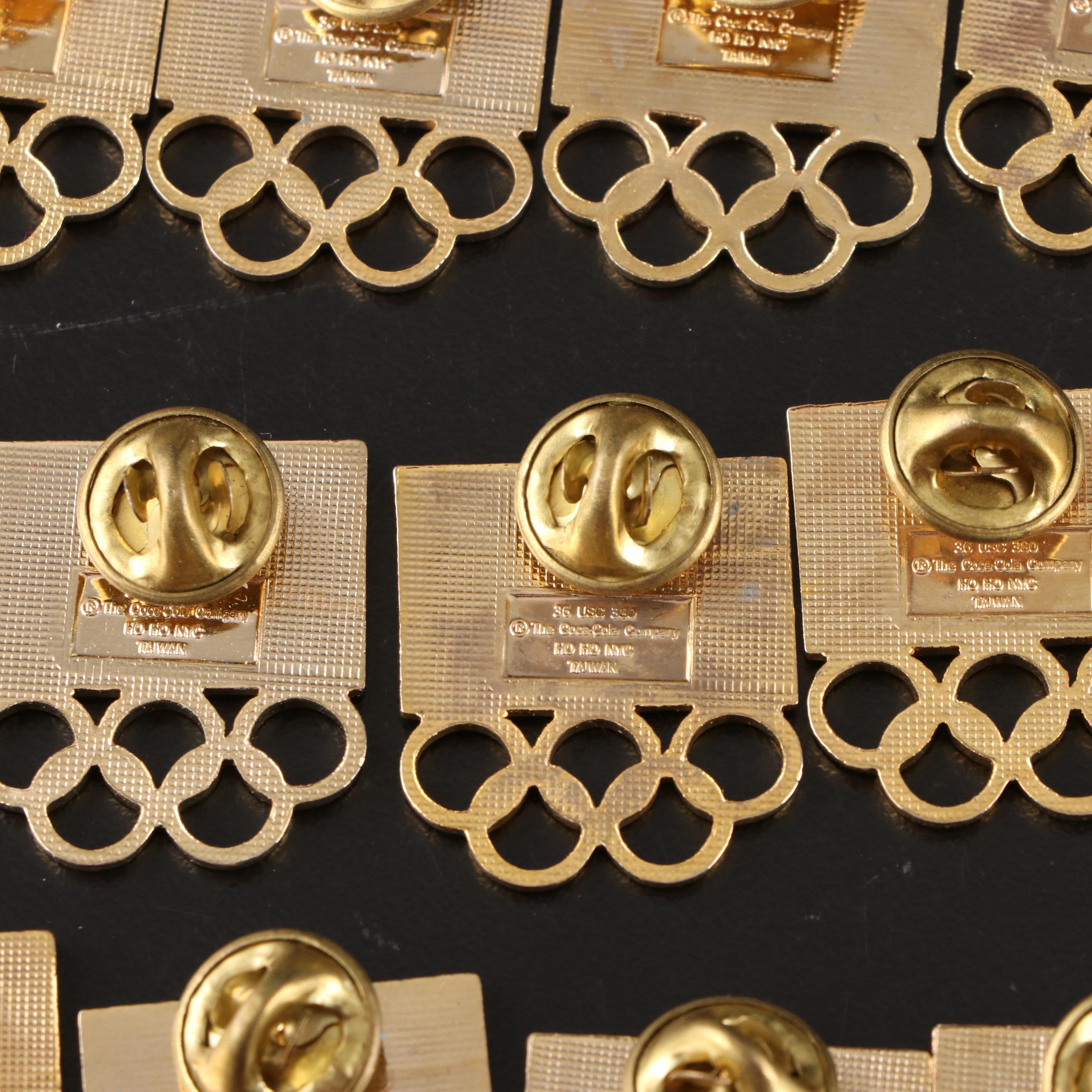 Enameled Brass USA Sports, Coca Cola and More Lapel Pins