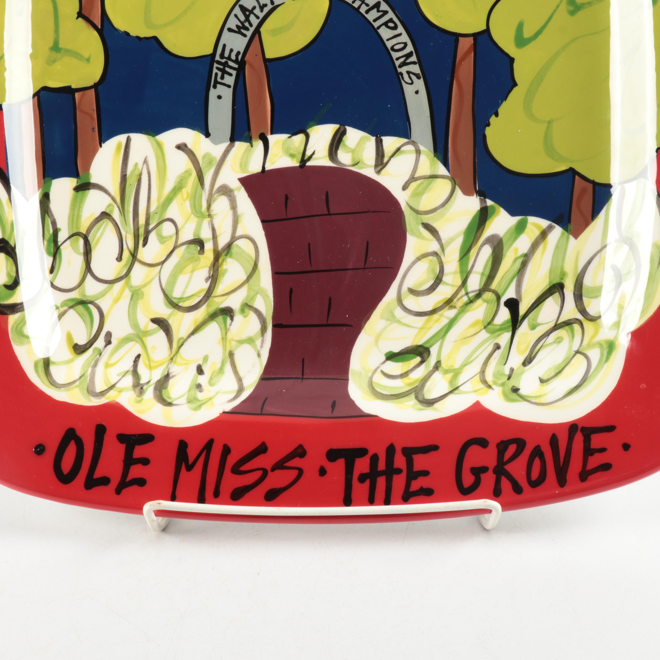 Magnolia Lane "Ole Miss The Grove" Hand-Painted Plate