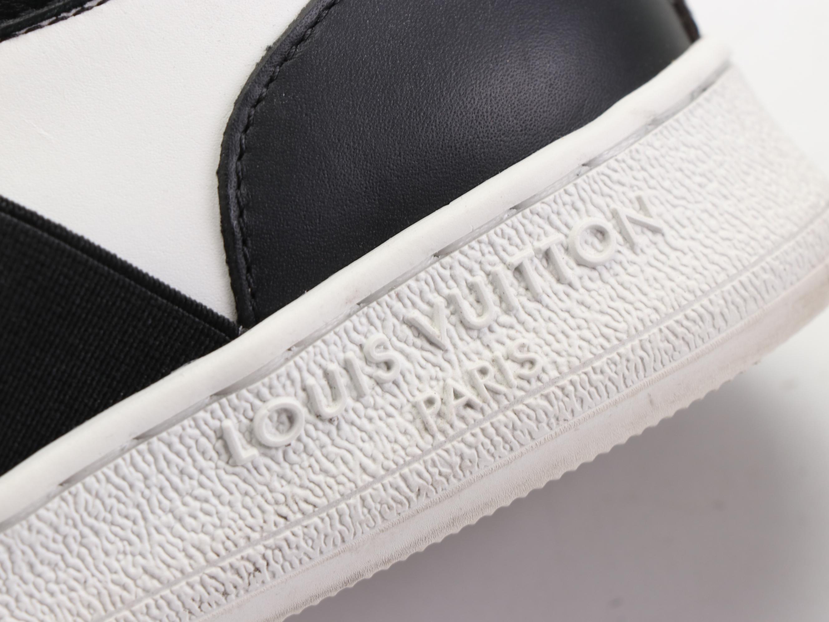 Louis Vuitton Lous Sneakers in Black/White Leather and Monogram Canvas