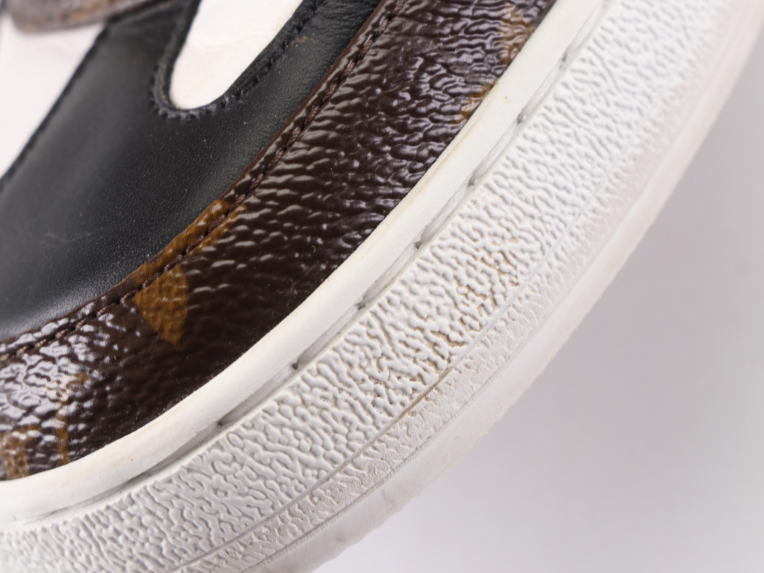 Louis Vuitton Lous Sneakers in Black/White Leather and Monogram Canvas