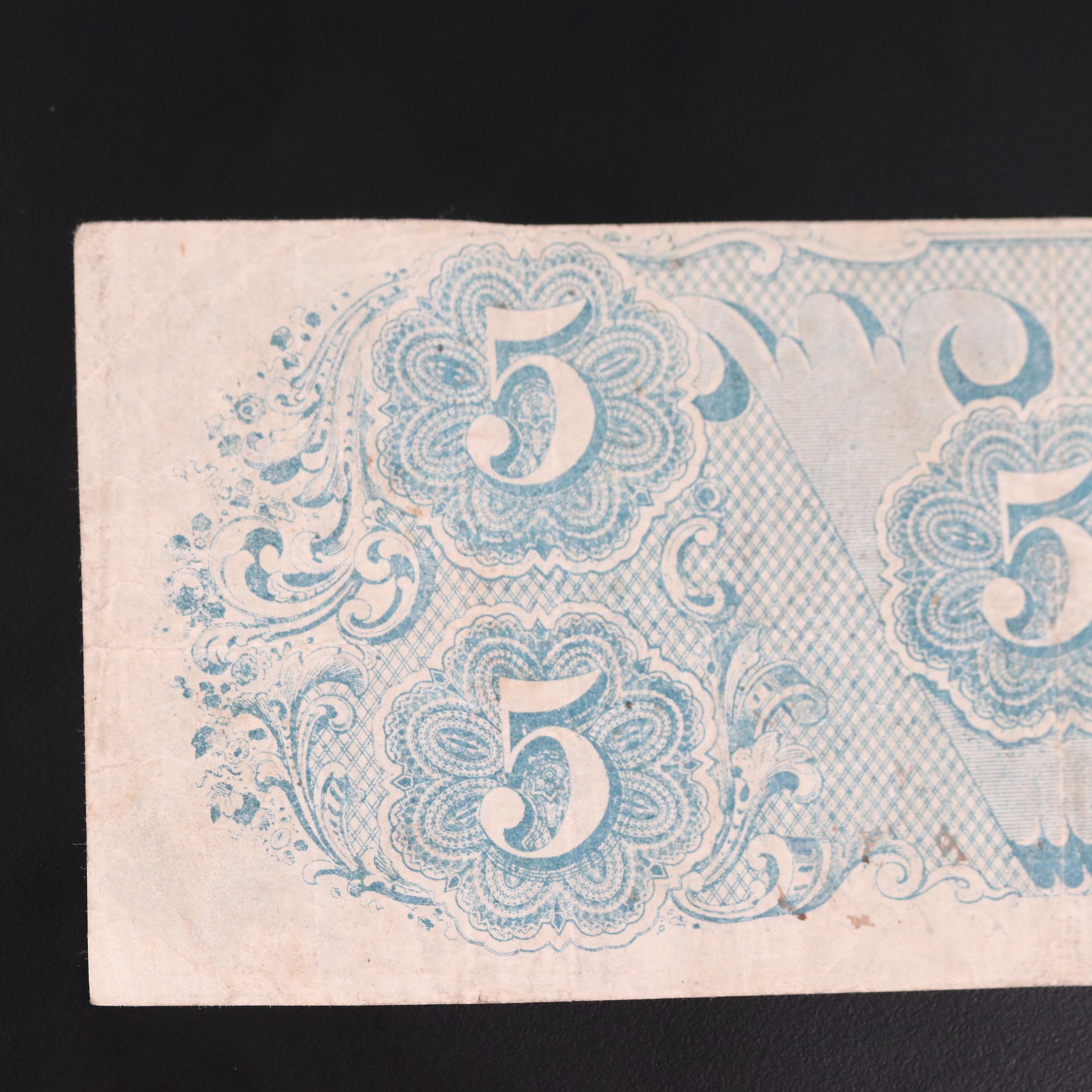 Two Obsolete Confederate States of America Banknotes