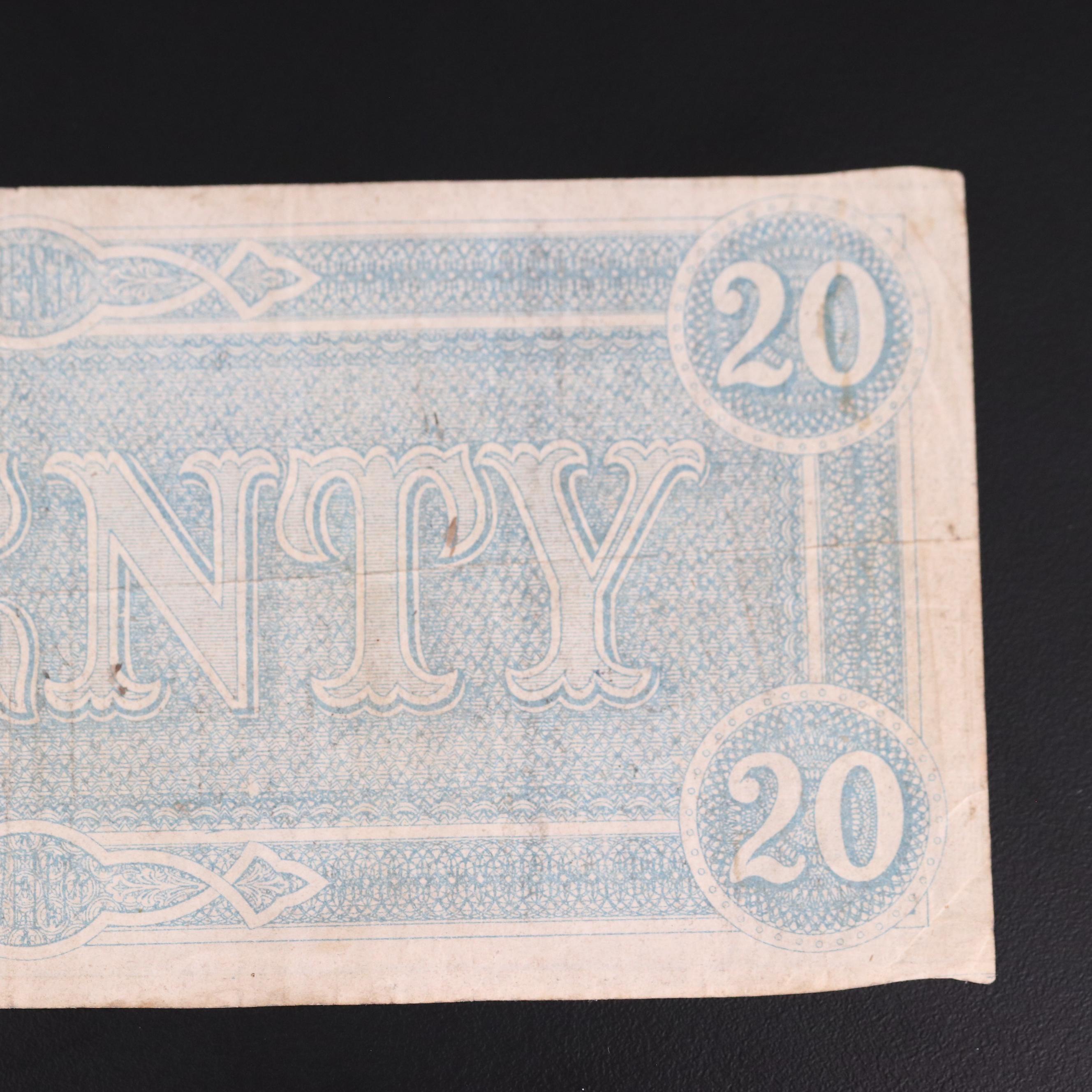 Two Obsolete Confederate States of America Banknotes