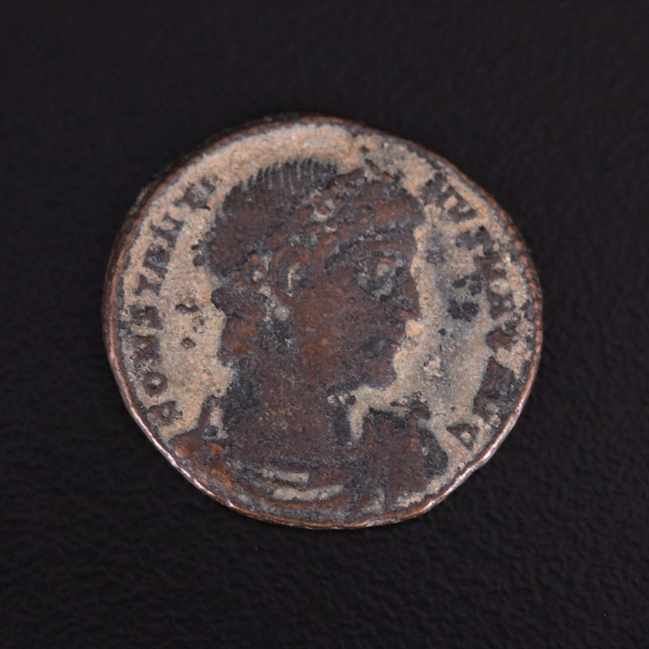 Ancient Roman Imperial Æ3 Coin of Constantine I, "The Great", ca. 307 A.D.