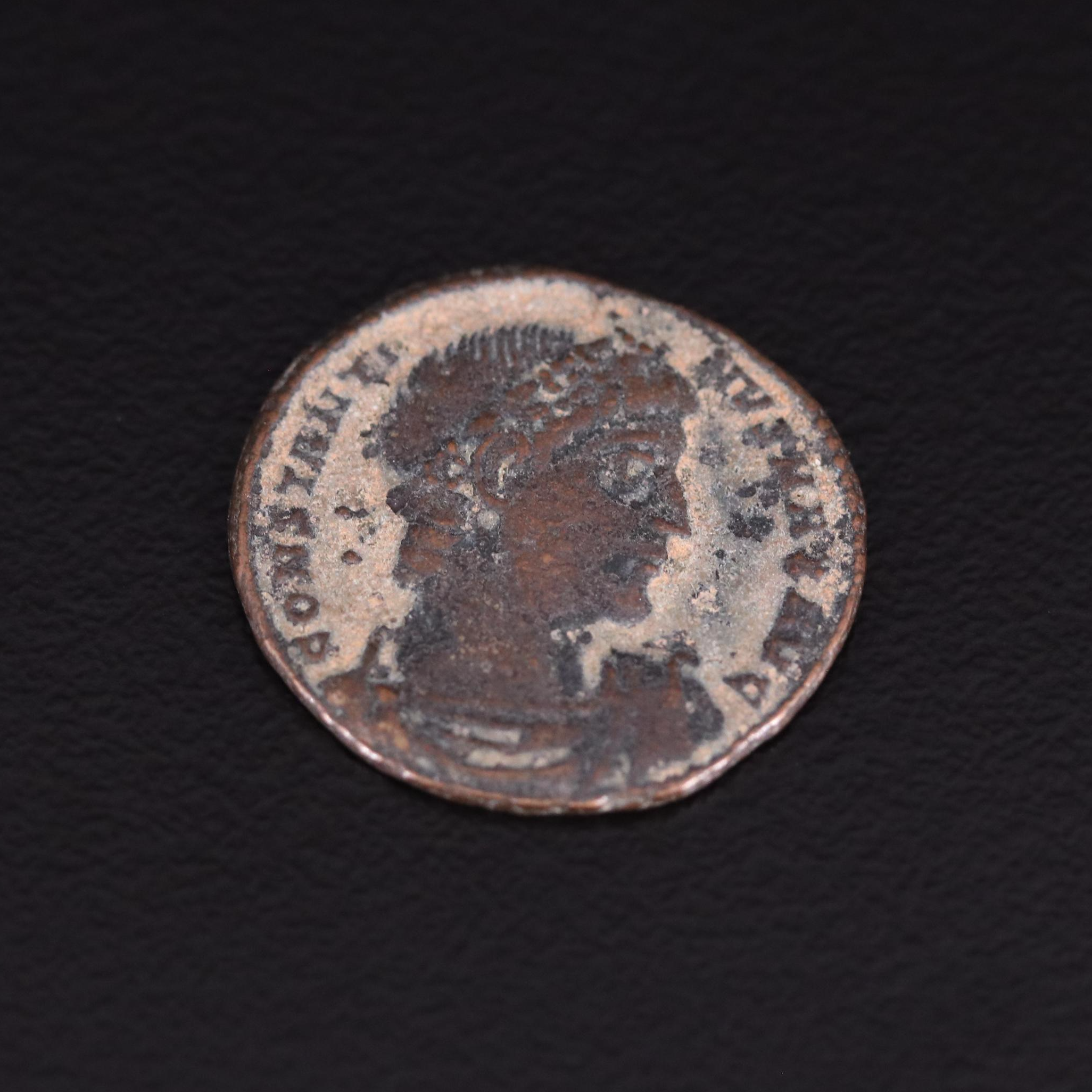 Ancient Roman Imperial Æ3 Coin of Constantine I, "The Great", ca. 307 A.D.