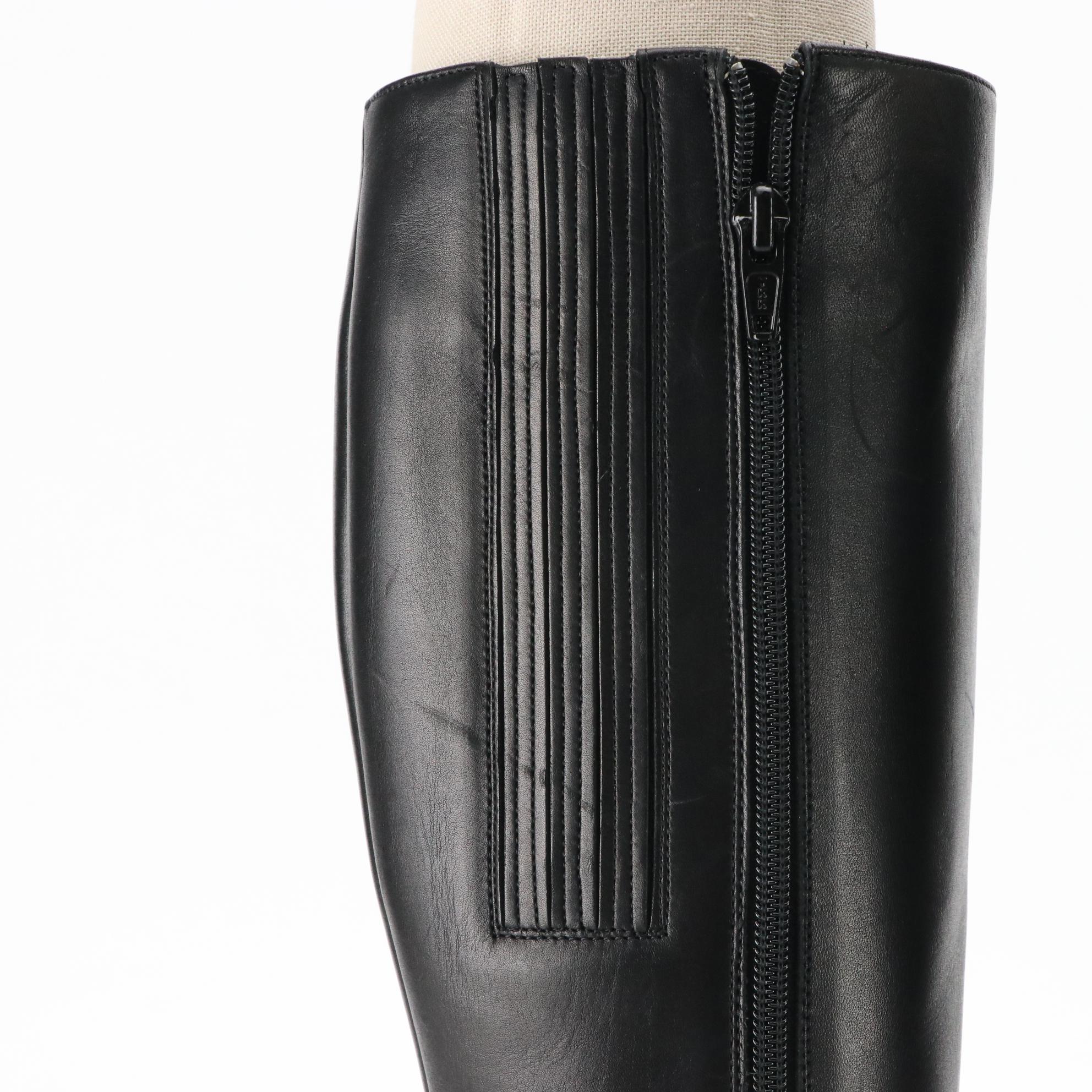 Christian Louboutin High Heel Knee-High Boots in Black Leather