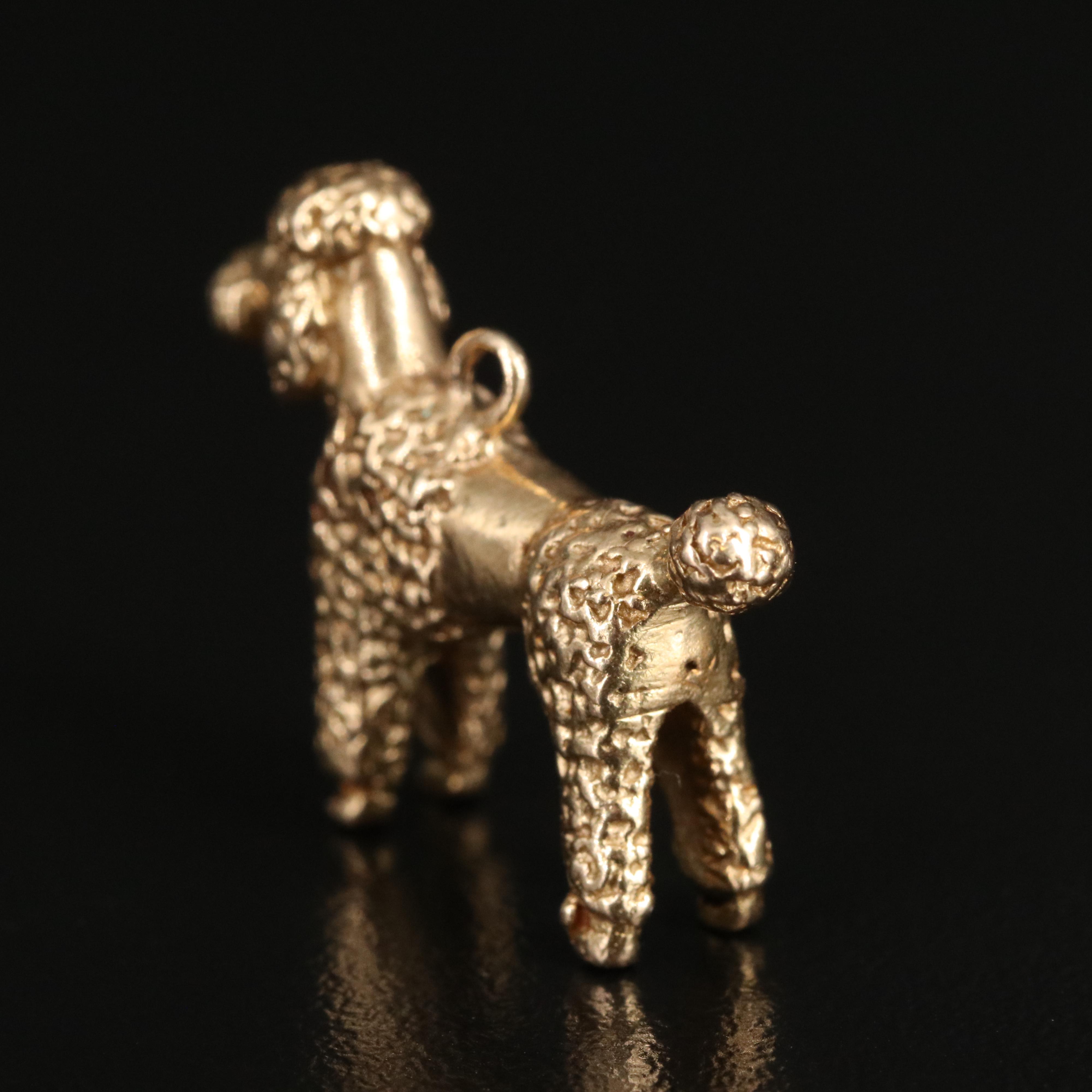 14K Poodle Pendant