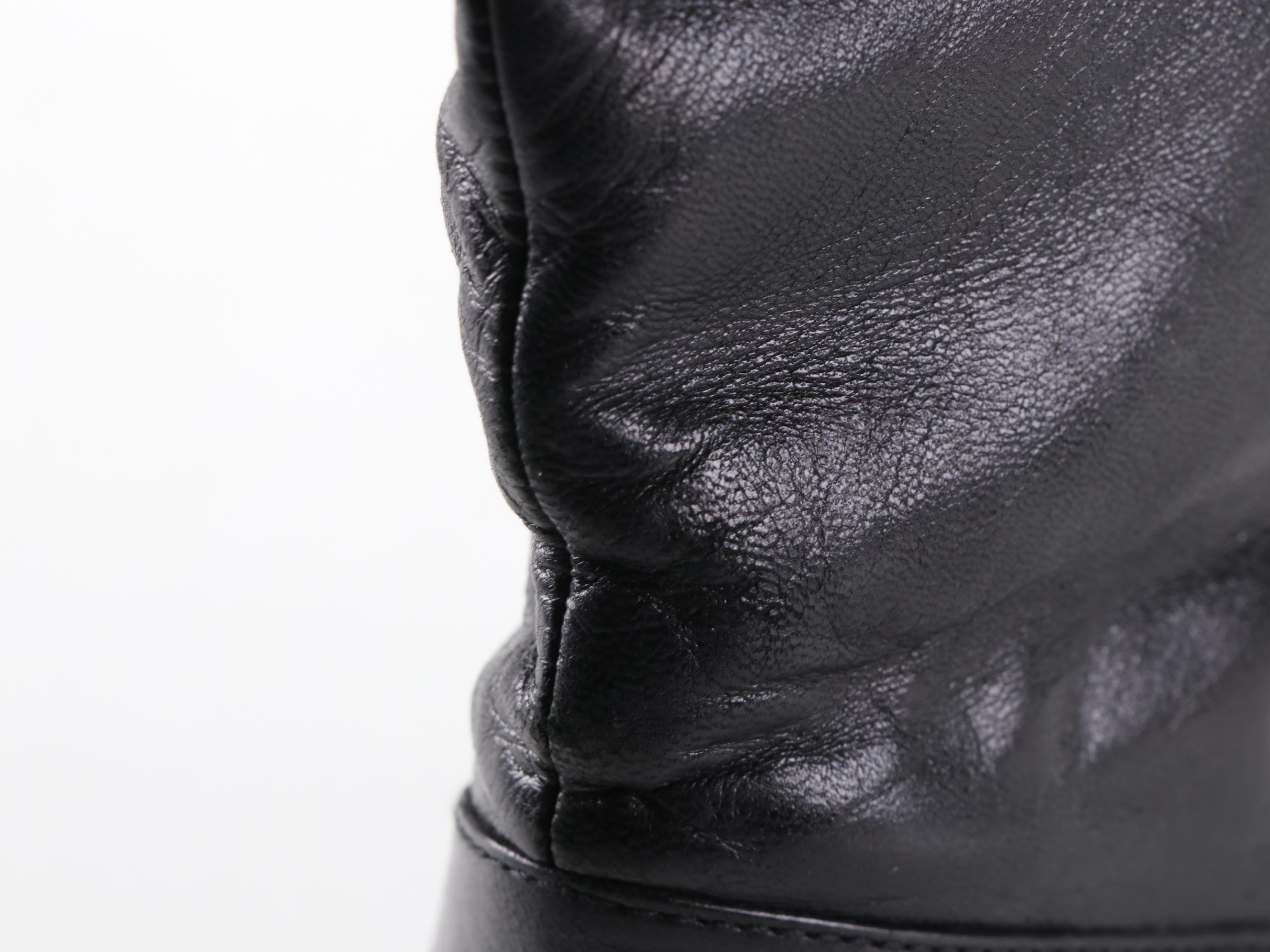 Chanel Western Heel Lambskin Leather Logo Boots with Chain Trim