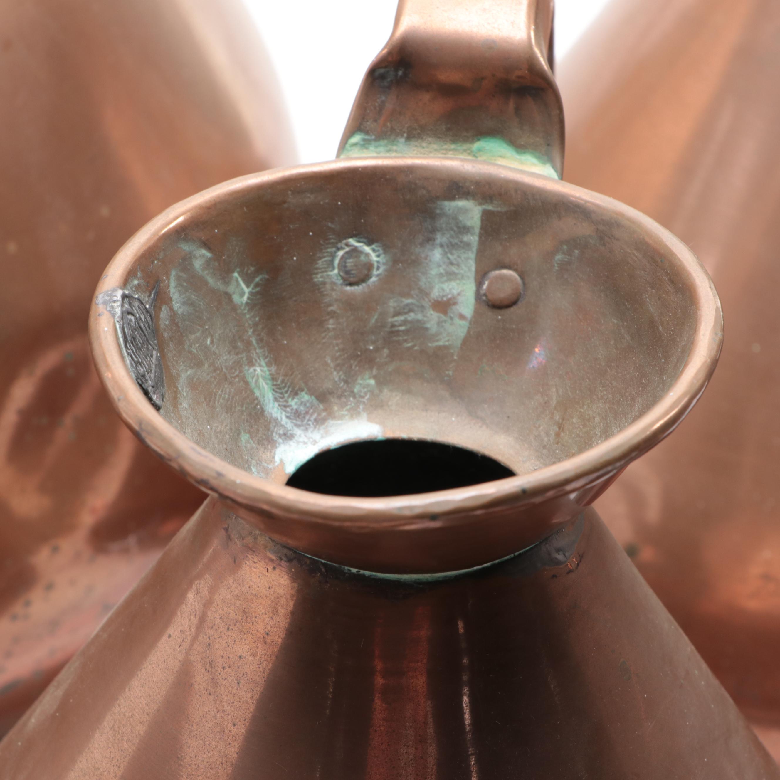 English Style Copper Haystack Measures, 20th Century