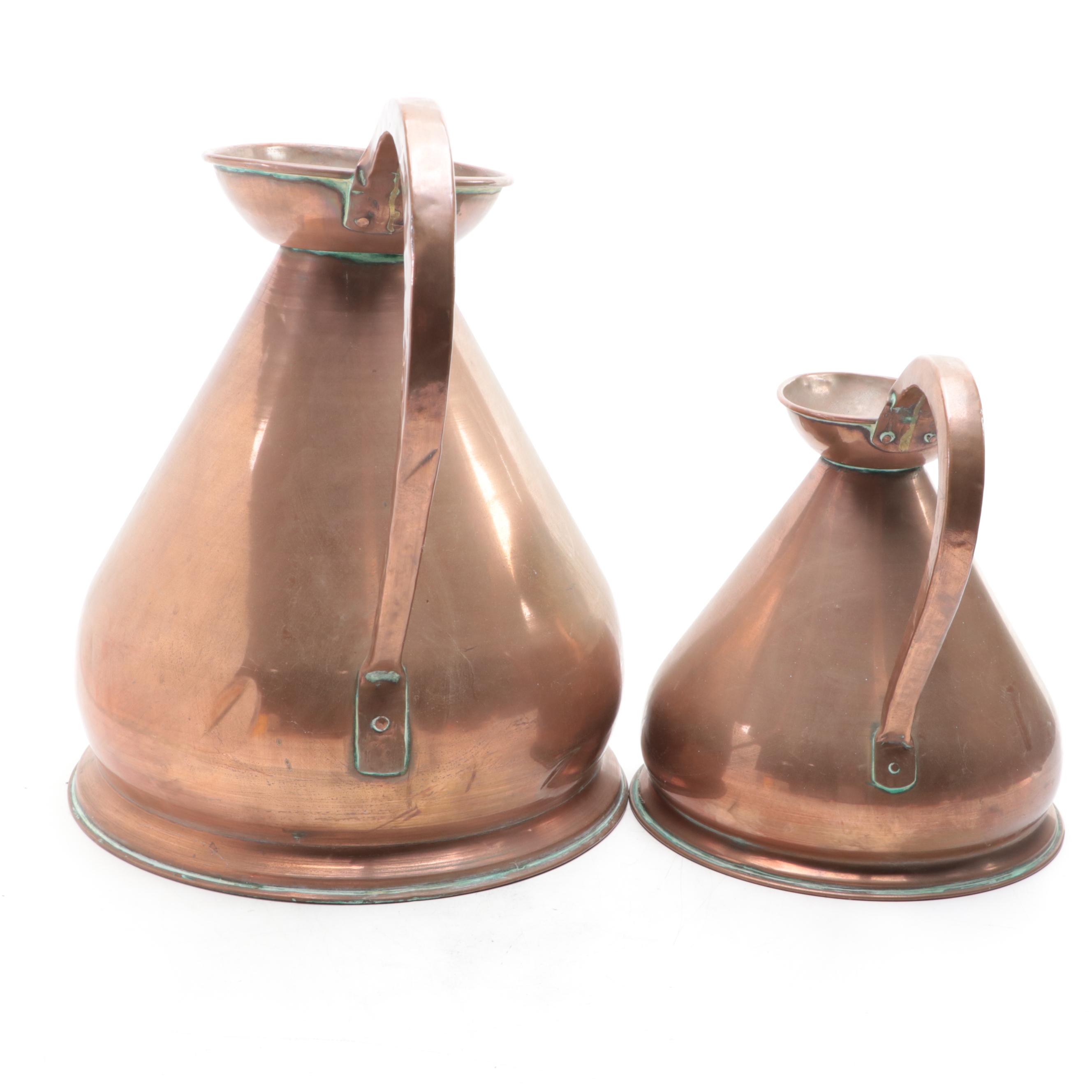 English Style Copper Haystack Measures, 20th Century
