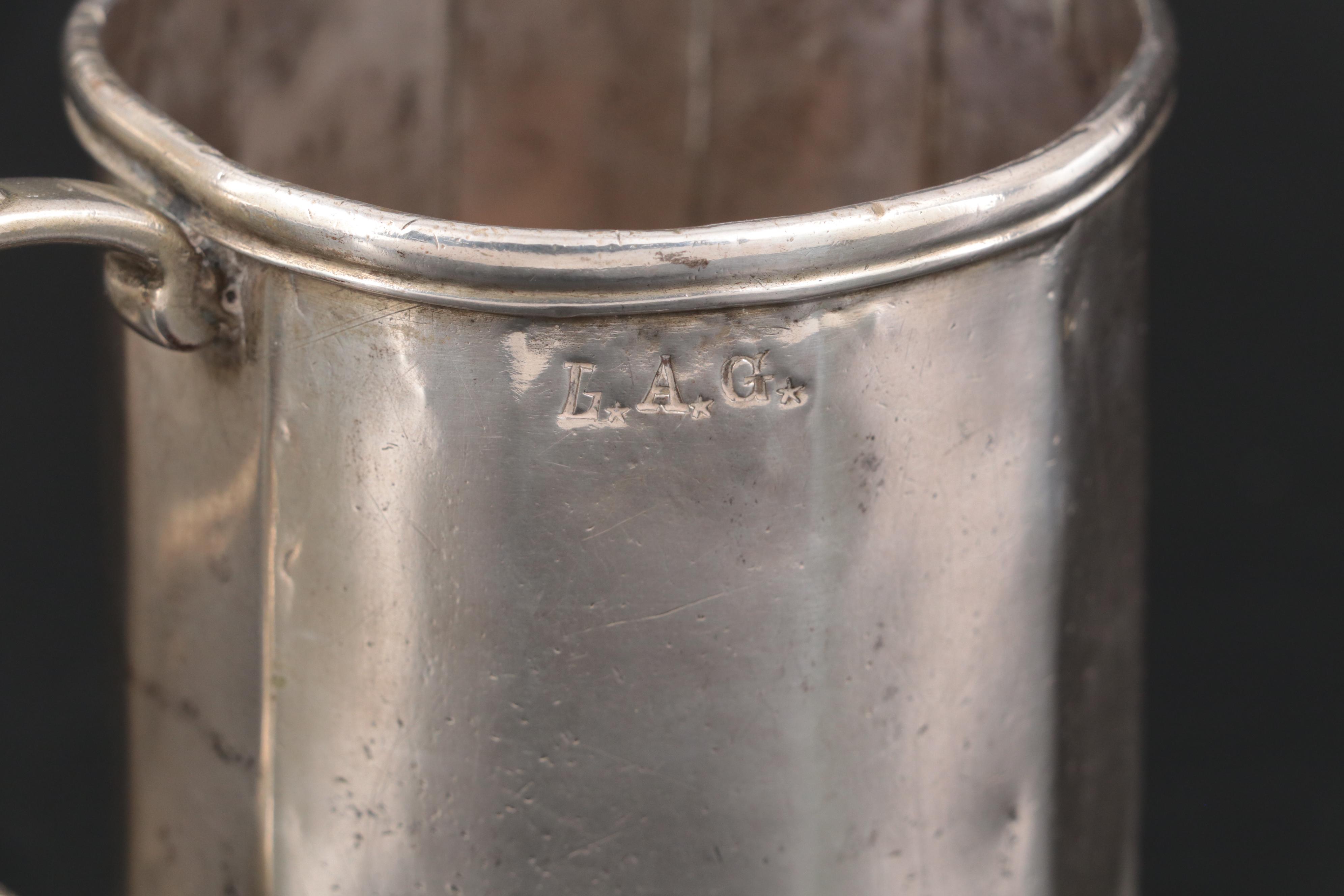 English Old Sheffield Plate Mugs