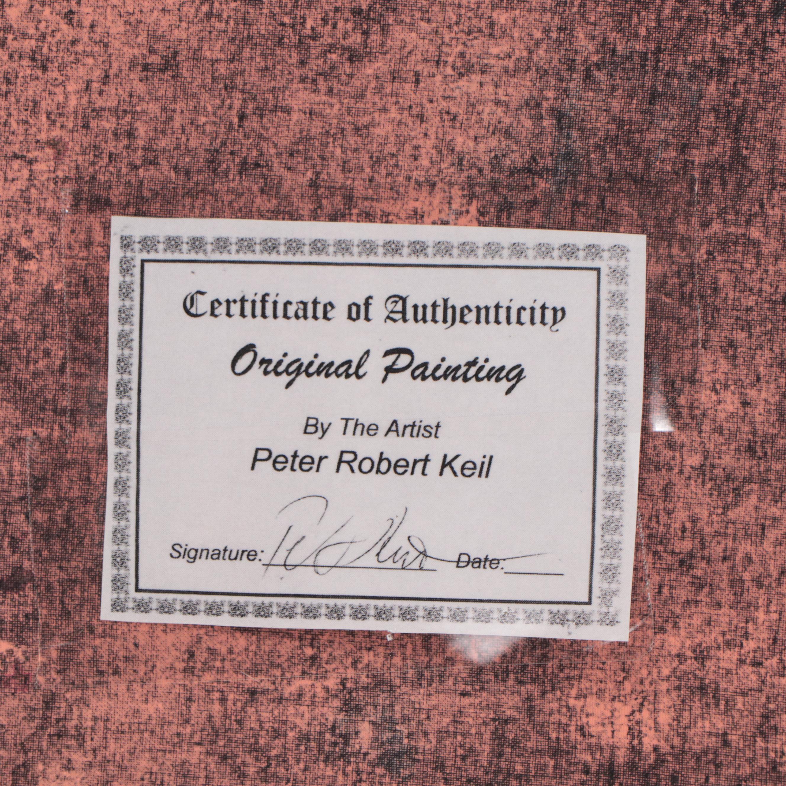 Peter Keil Abstract Portrait Acrylic Painting