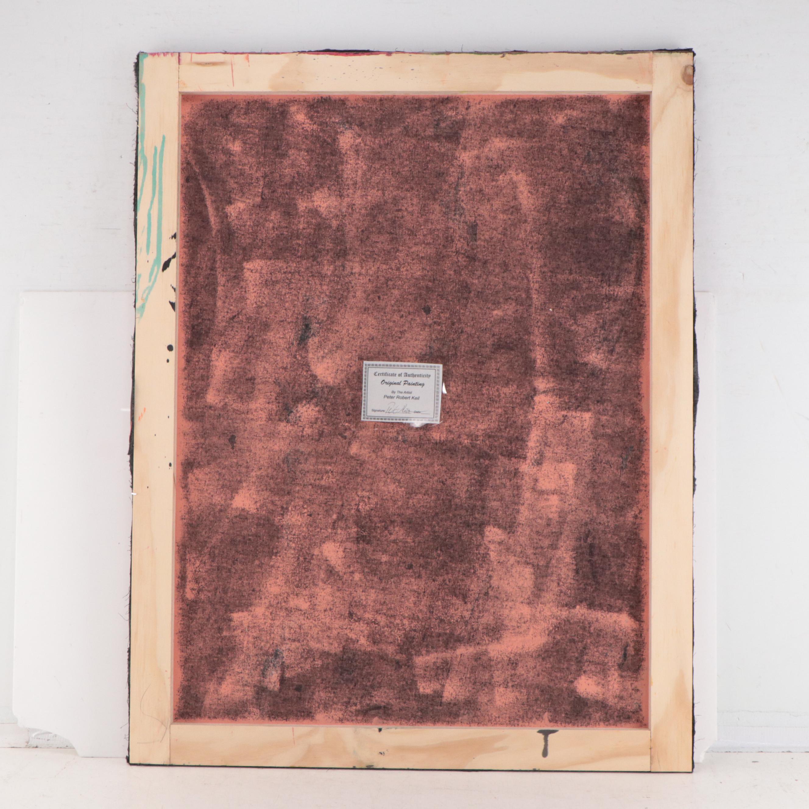 Peter Keil Abstract Portrait Acrylic Painting