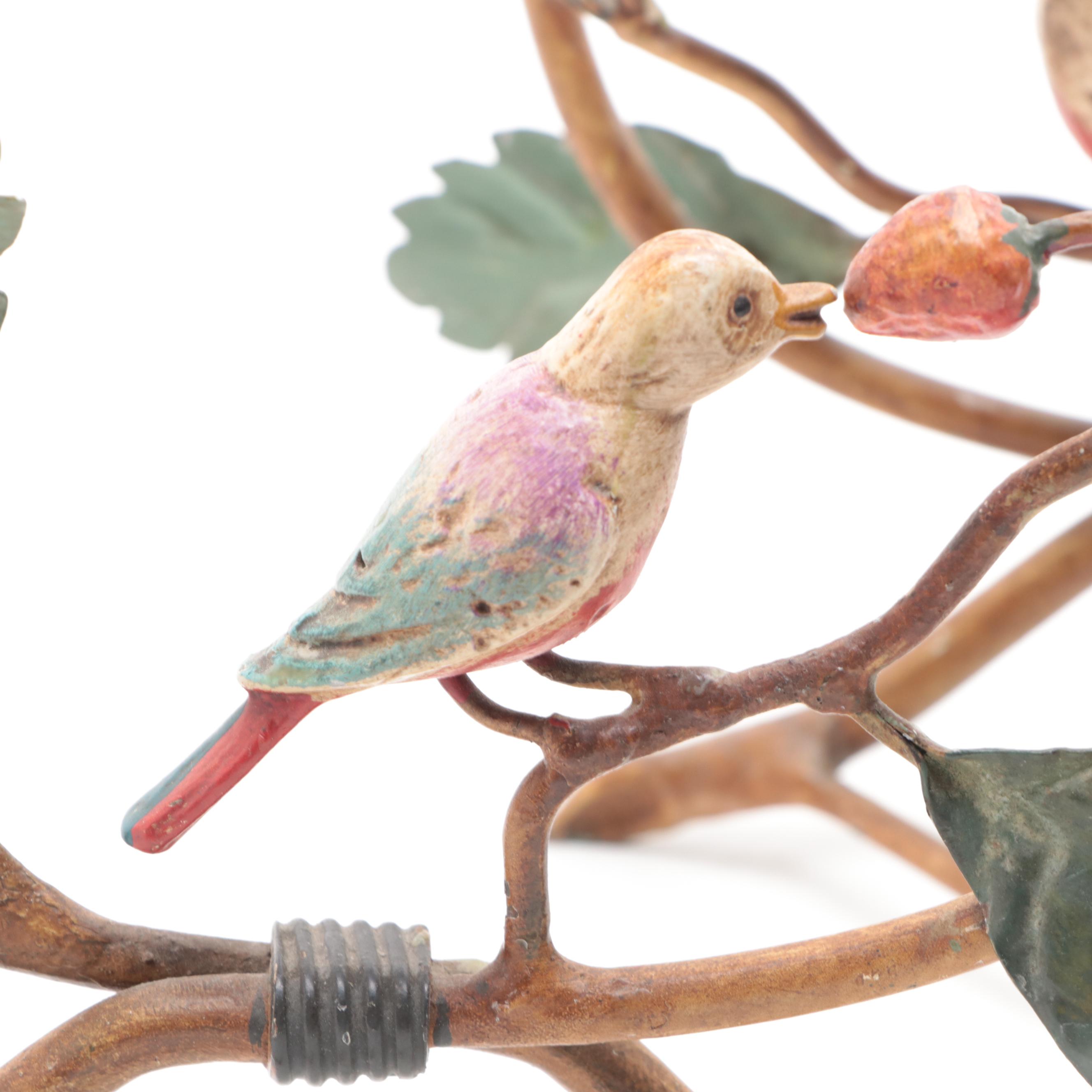 L. Bernardaud & Co. Limoges Porcelain "Conde" Plates with Tole Candle Holders