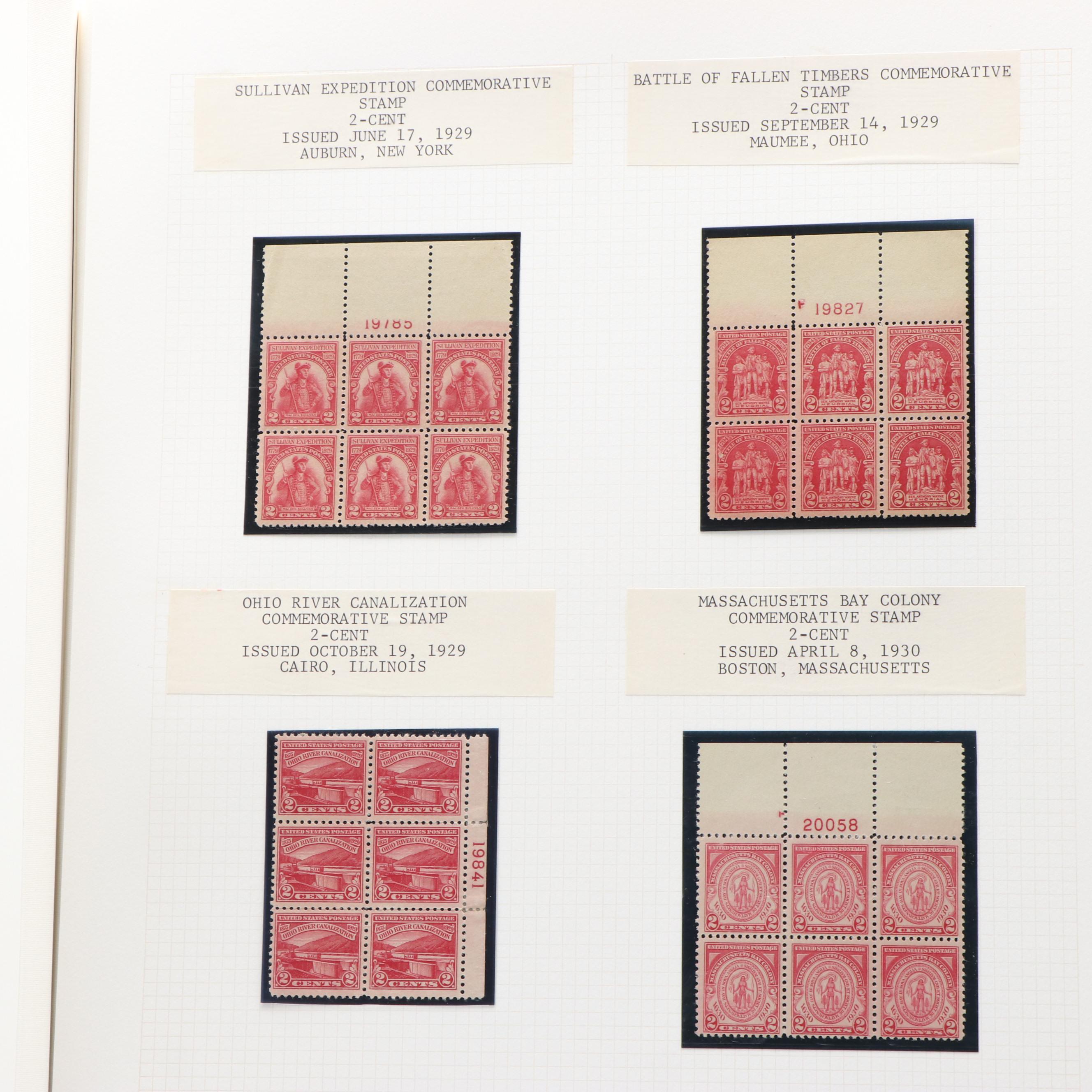 Large Album of U.S. Postage Stamp Plate Blocks, 1900s to 1970s