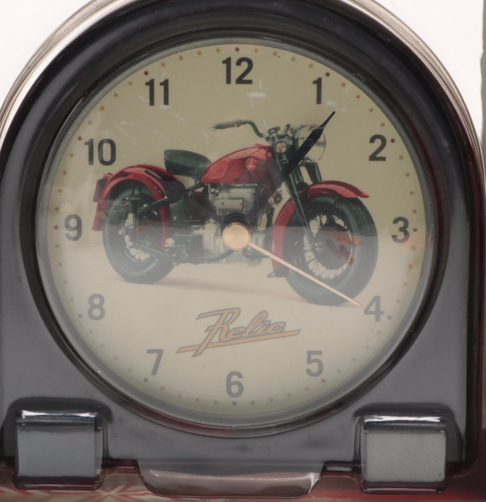 Dale Junior #88 Piston Alarm Clock With Relic Motorcycle Alarm Clock