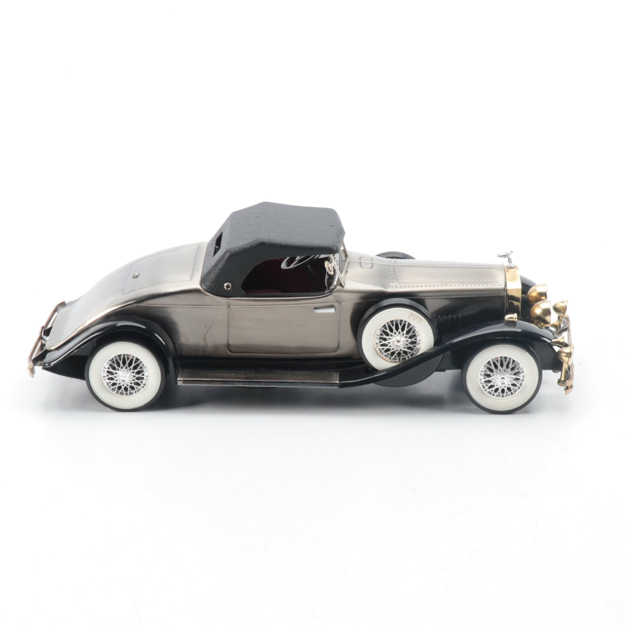 Diecast Metal Rolls Royce with Wooden Models of Cars