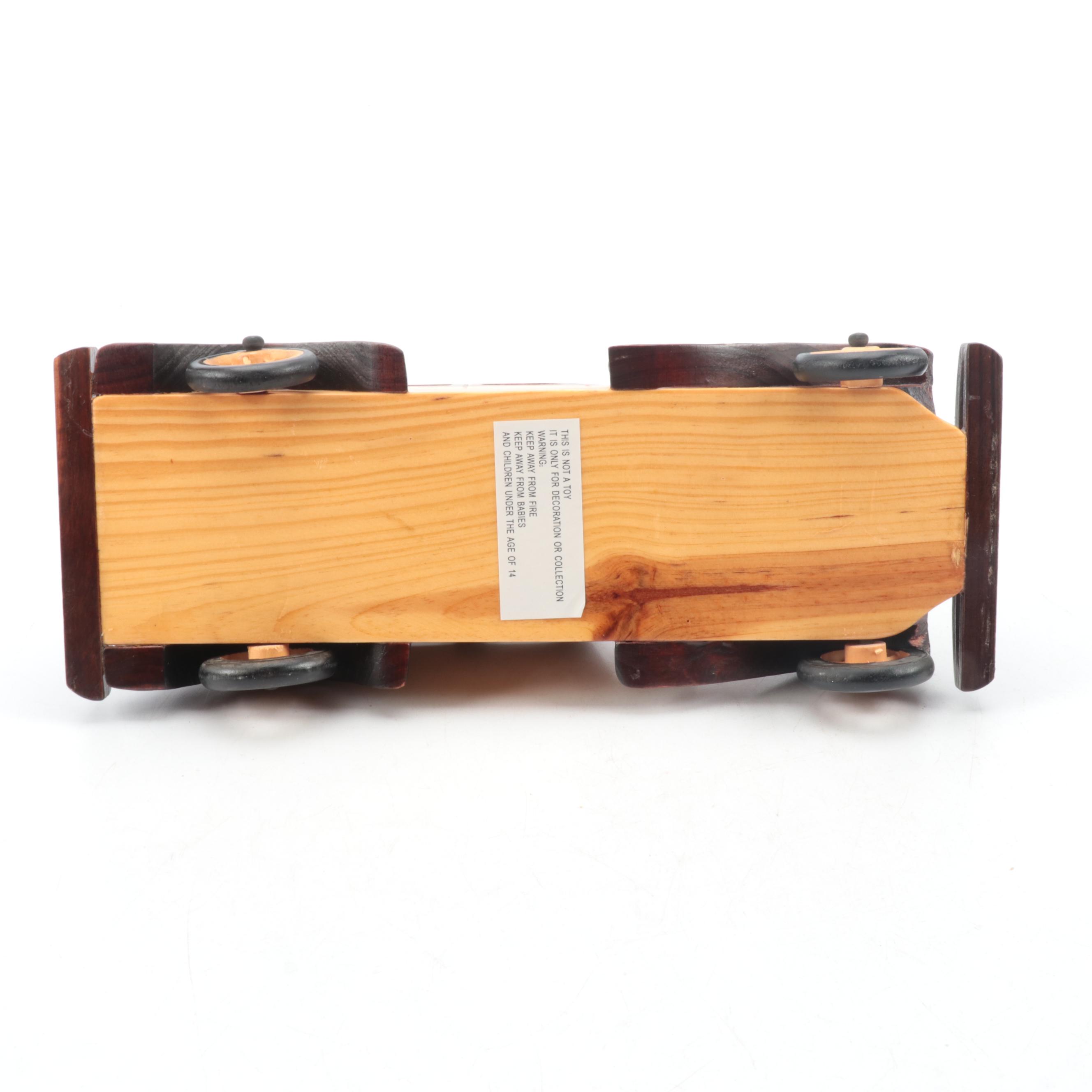 Diecast Metal Rolls Royce with Wooden Models of Cars