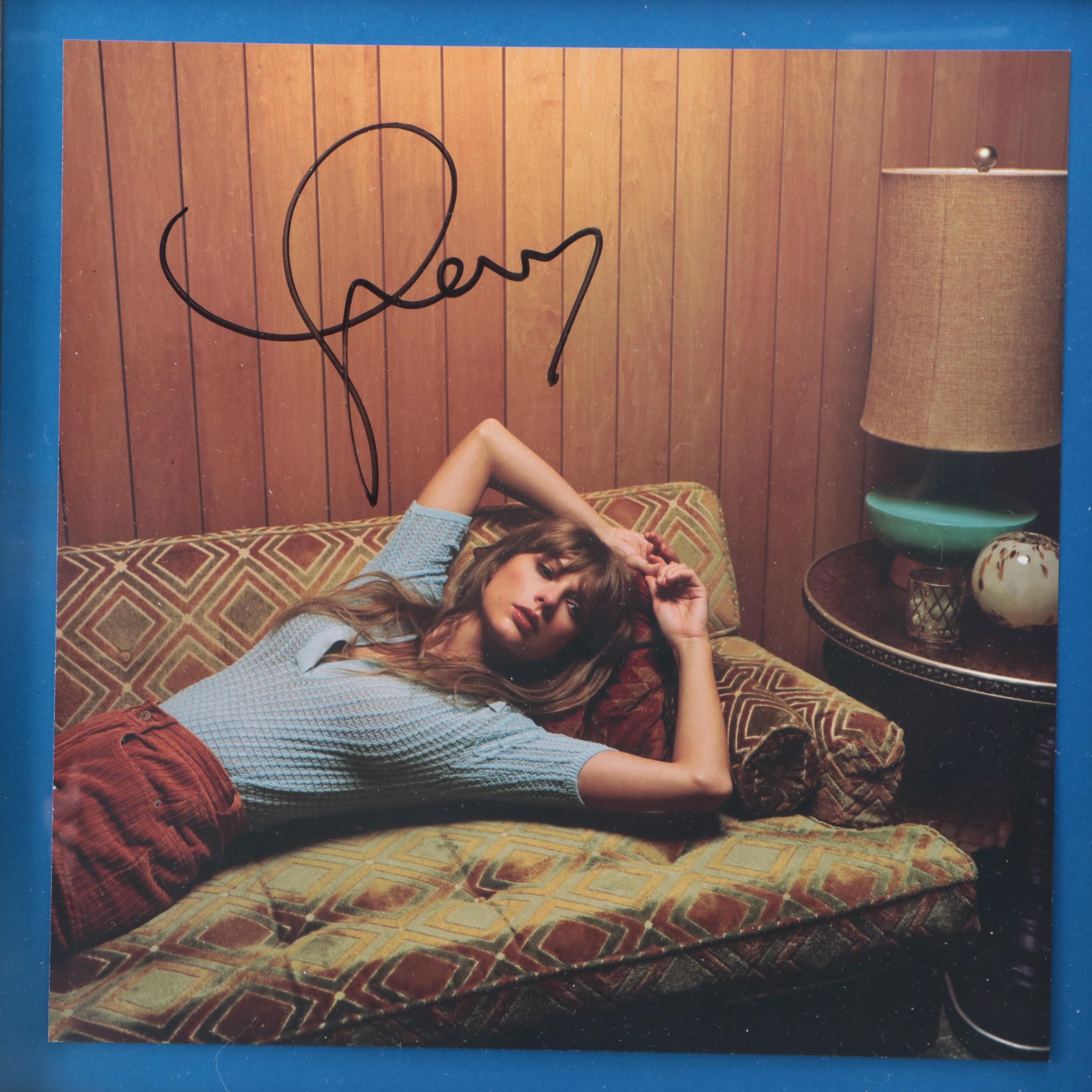 Taylor Swift Signed "Midnights" Vinyl Record Display