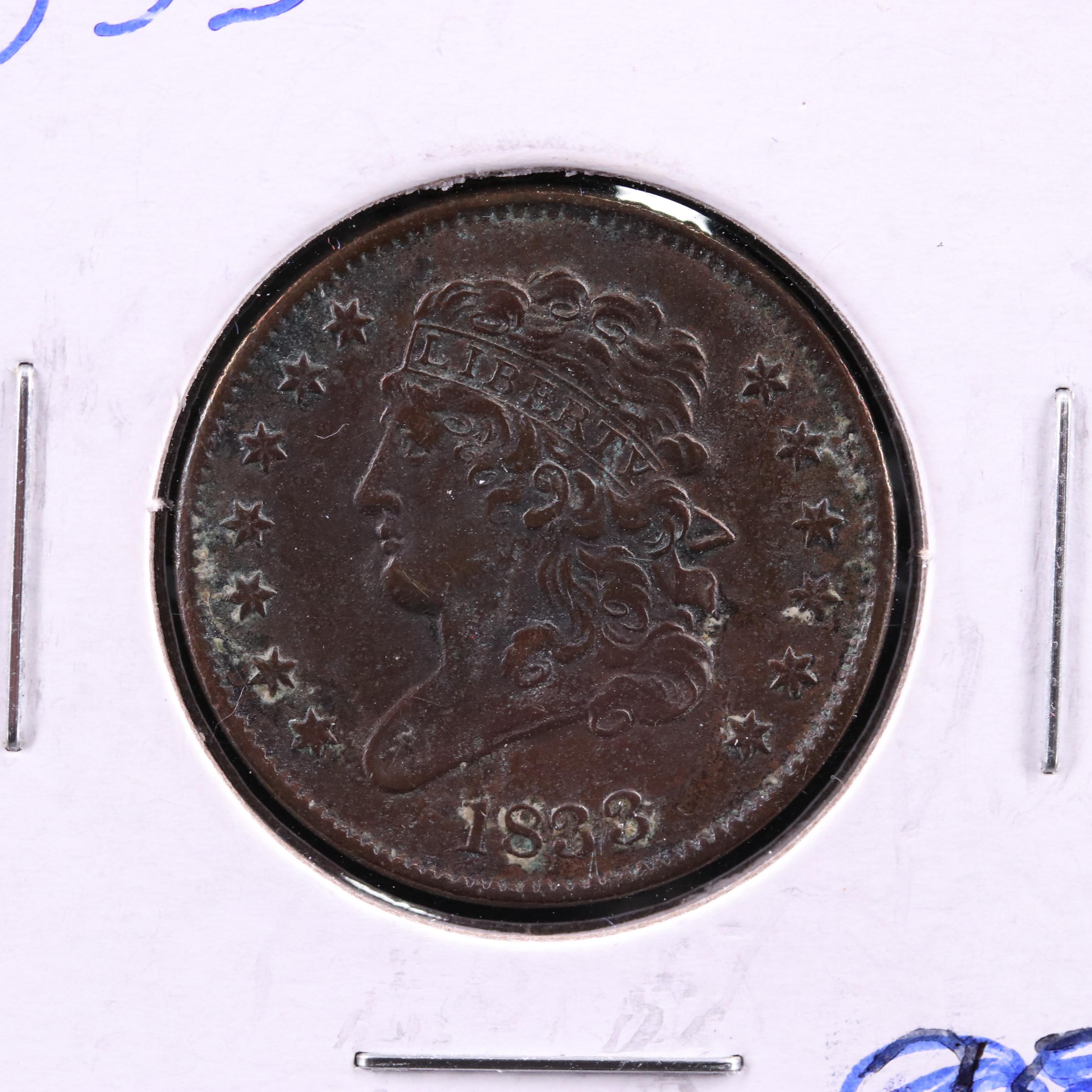 1833 Classic Head Half Cent