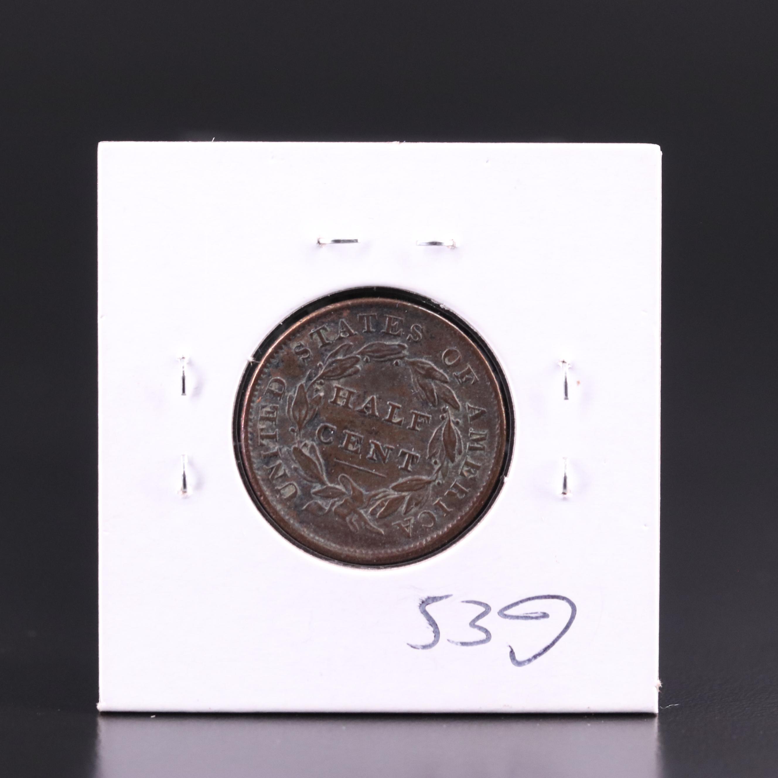 1833 Classic Head Half Cent