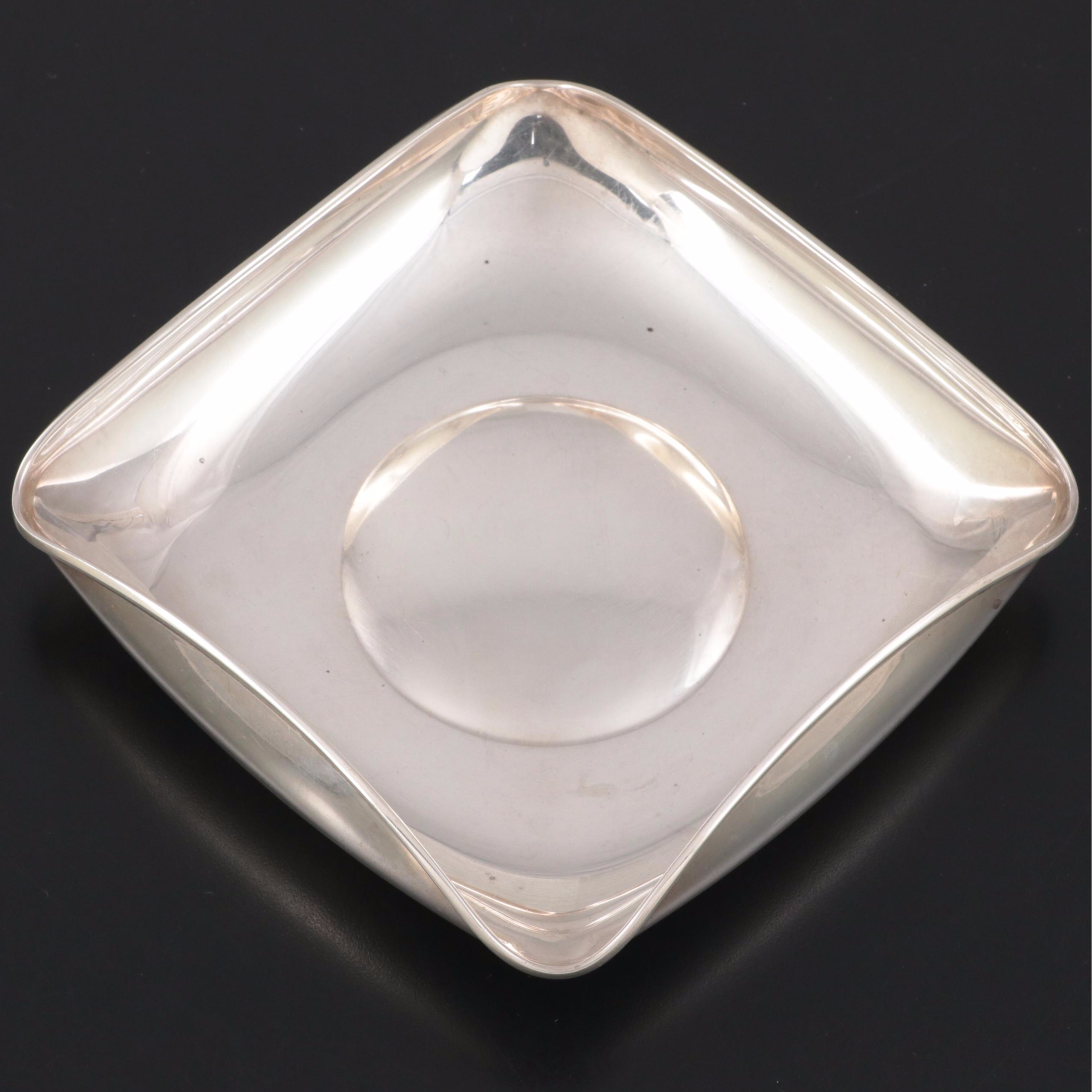 Famso Mexican Sterling Silver Modernist Ashtray