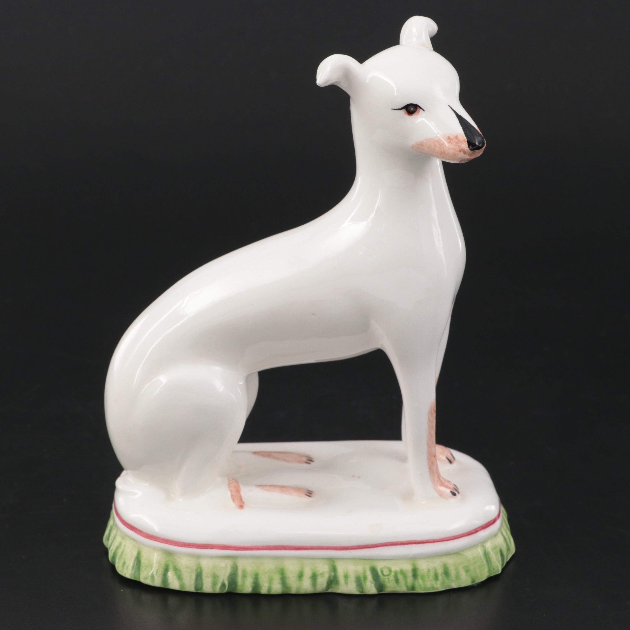 Nove for Tiffany & Co. Spaniel on Suitcase and Porcelain Greyhound Figurines