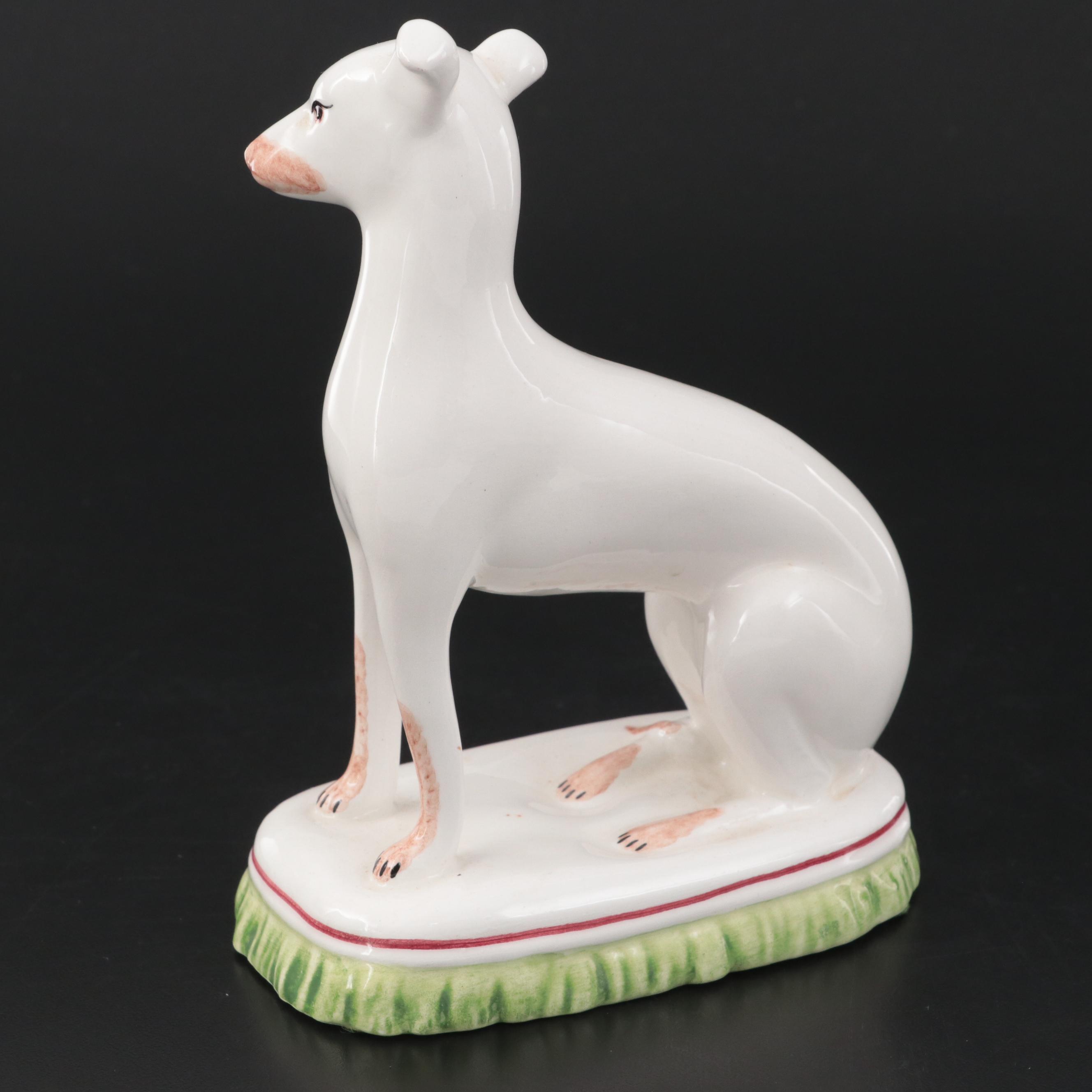 Nove for Tiffany & Co. Spaniel on Suitcase and Porcelain Greyhound Figurines