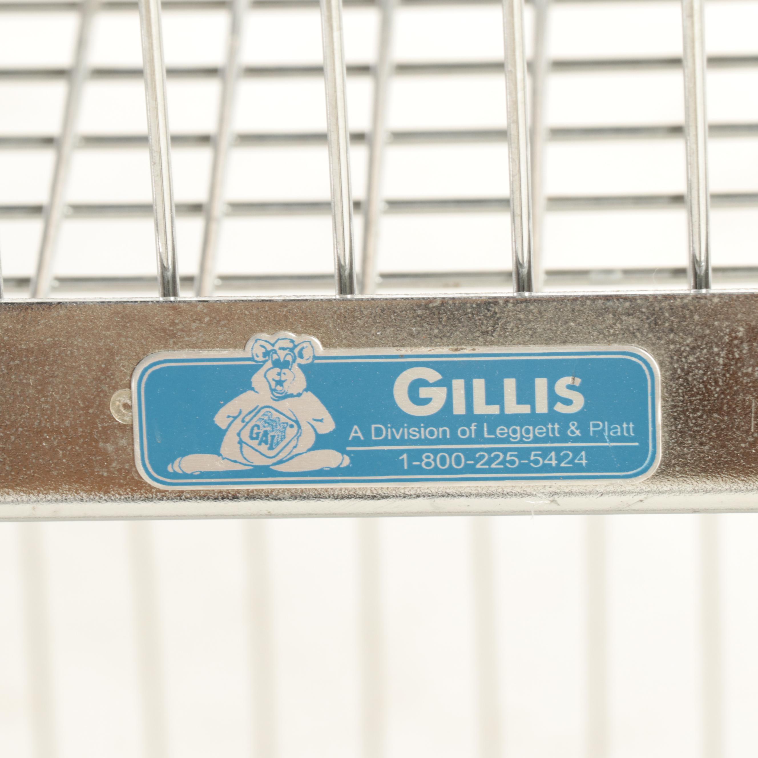 Gillis div. of Leggett & Platt Chromed Metal Shopping Cart w/ Removable Baskets