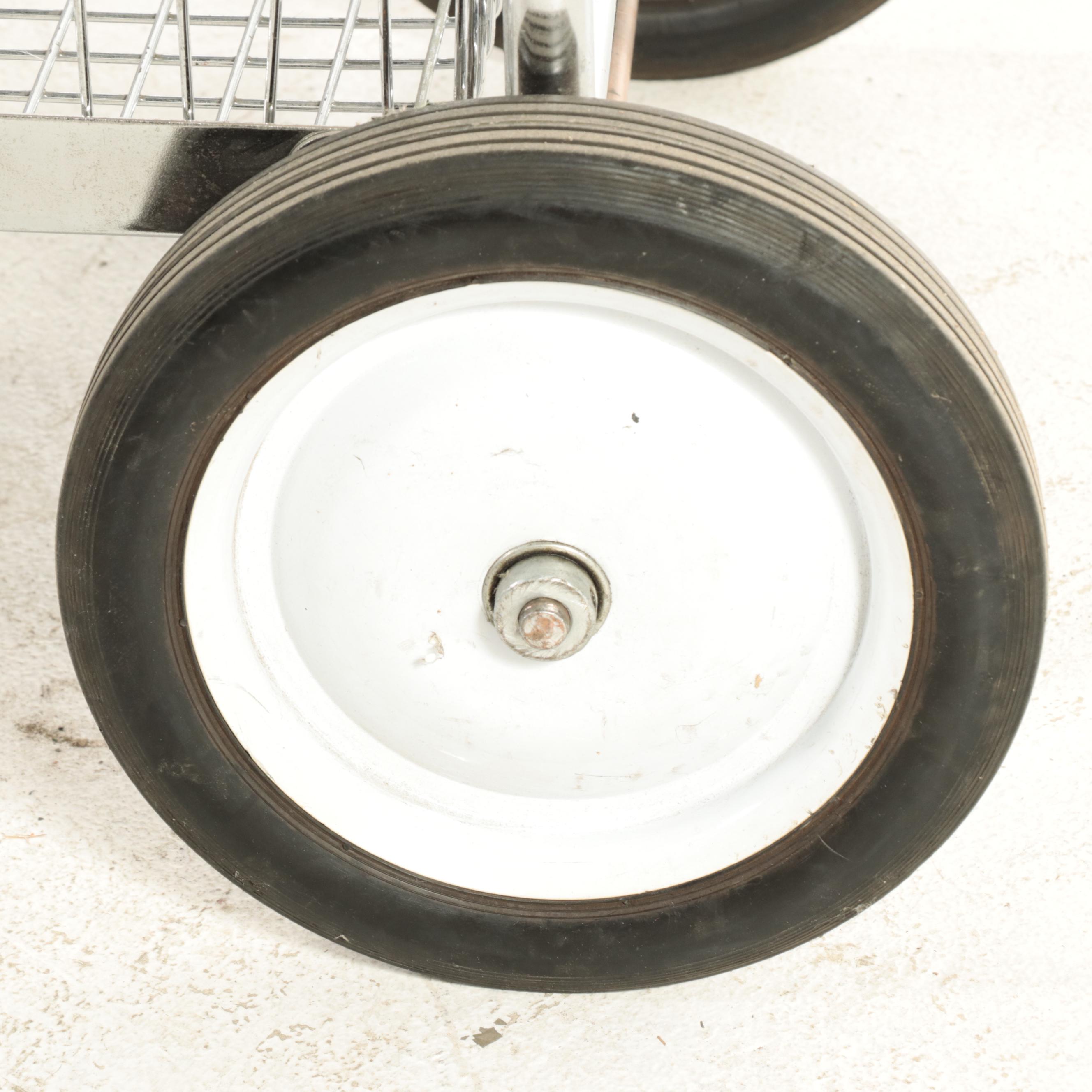 Gillis div. of Leggett & Platt Chromed Metal Shopping Cart w/ Removable Baskets