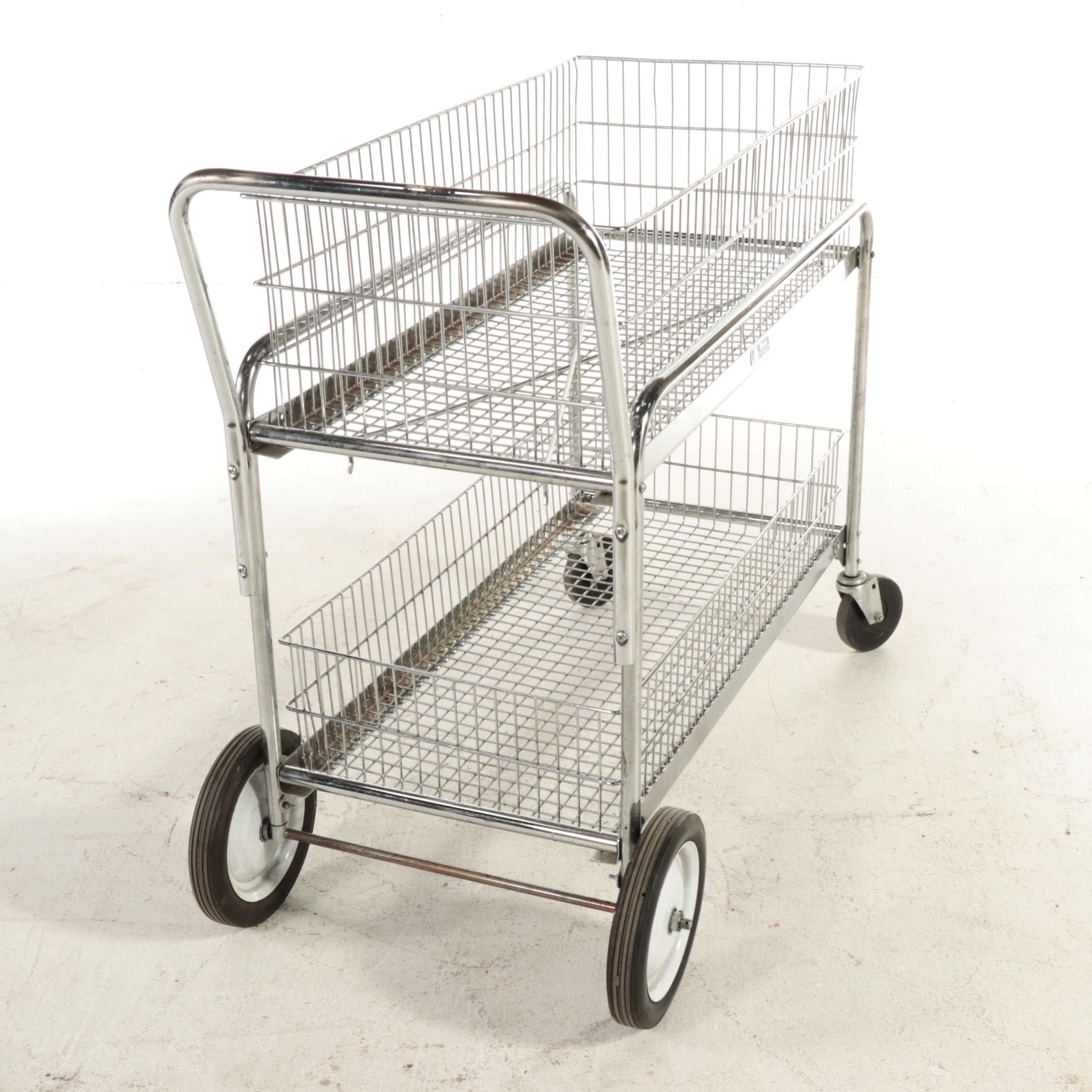 Gillis div. of Leggett & Platt Chromed Metal Shopping Cart w/ Removable Baskets