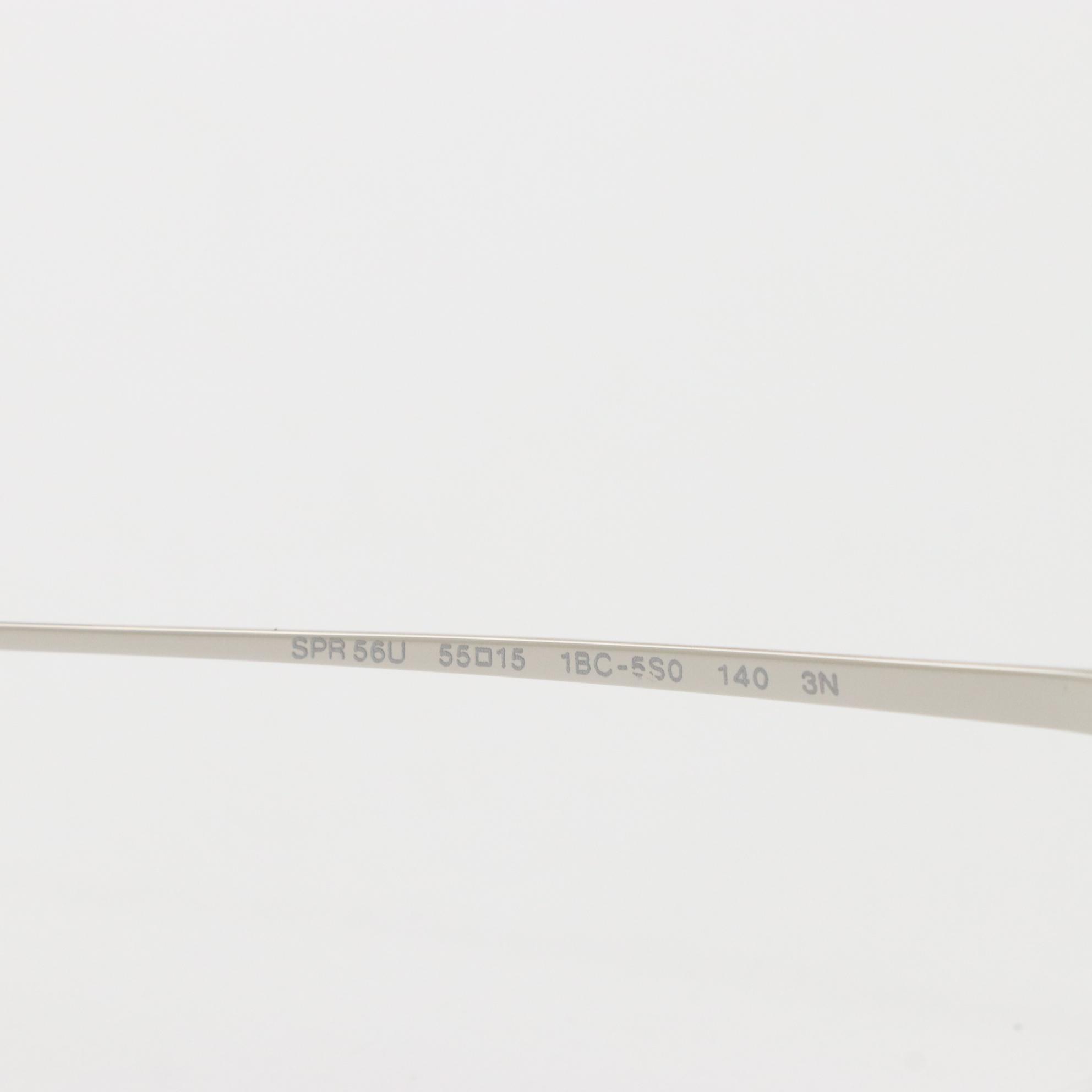 Prada SPR56U Silver Tone Sunglasses with Case and Box