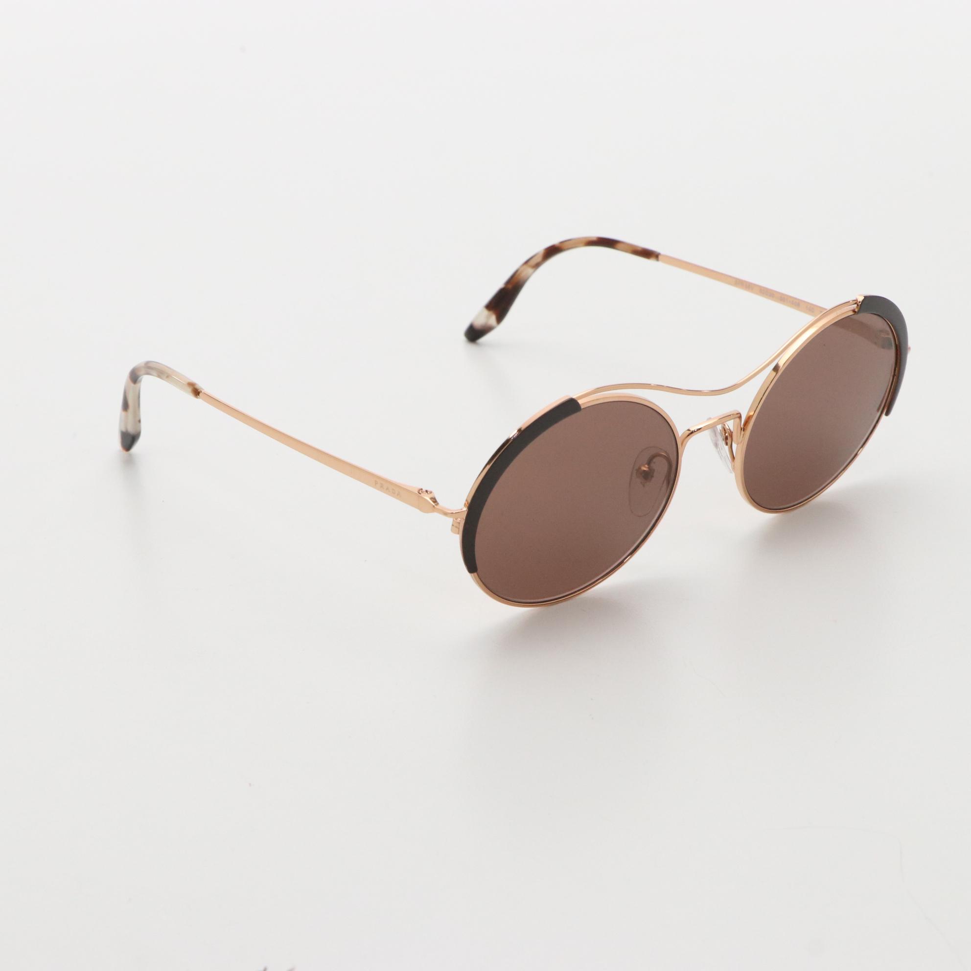 Prada SPR55V Round Sunglasses with Case and Box