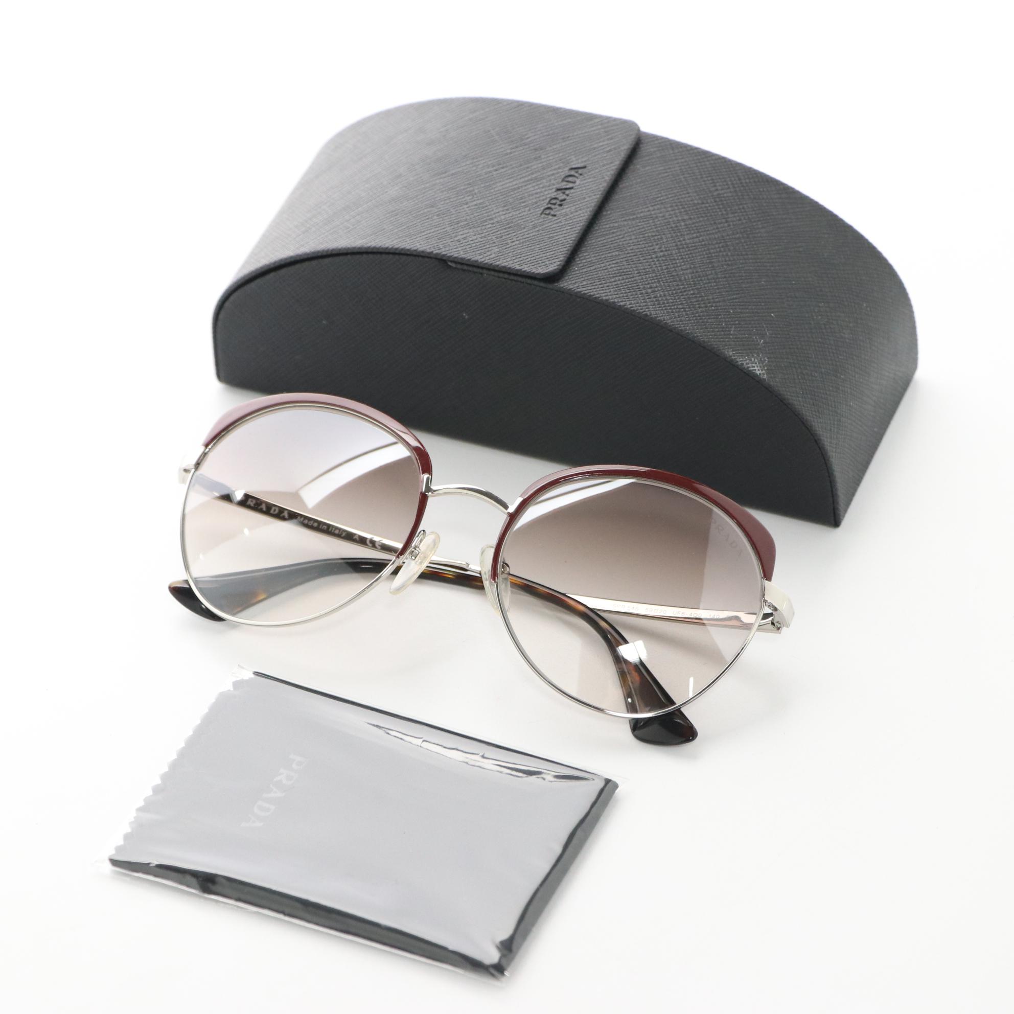 Prada SPR54S Modified Cat Eye Sunglasses with Case