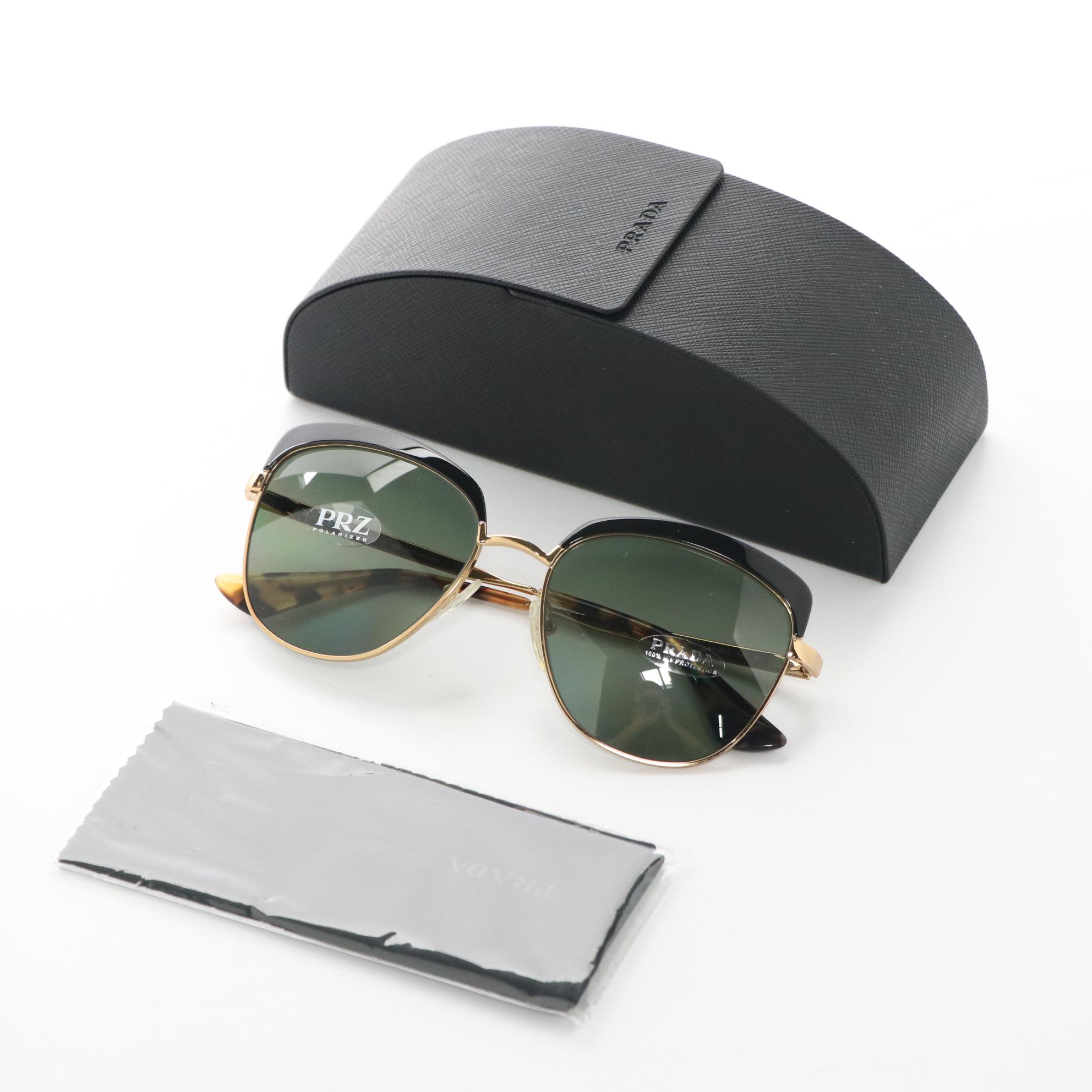 Prada SPR51T Polarized Sunglasses with Case