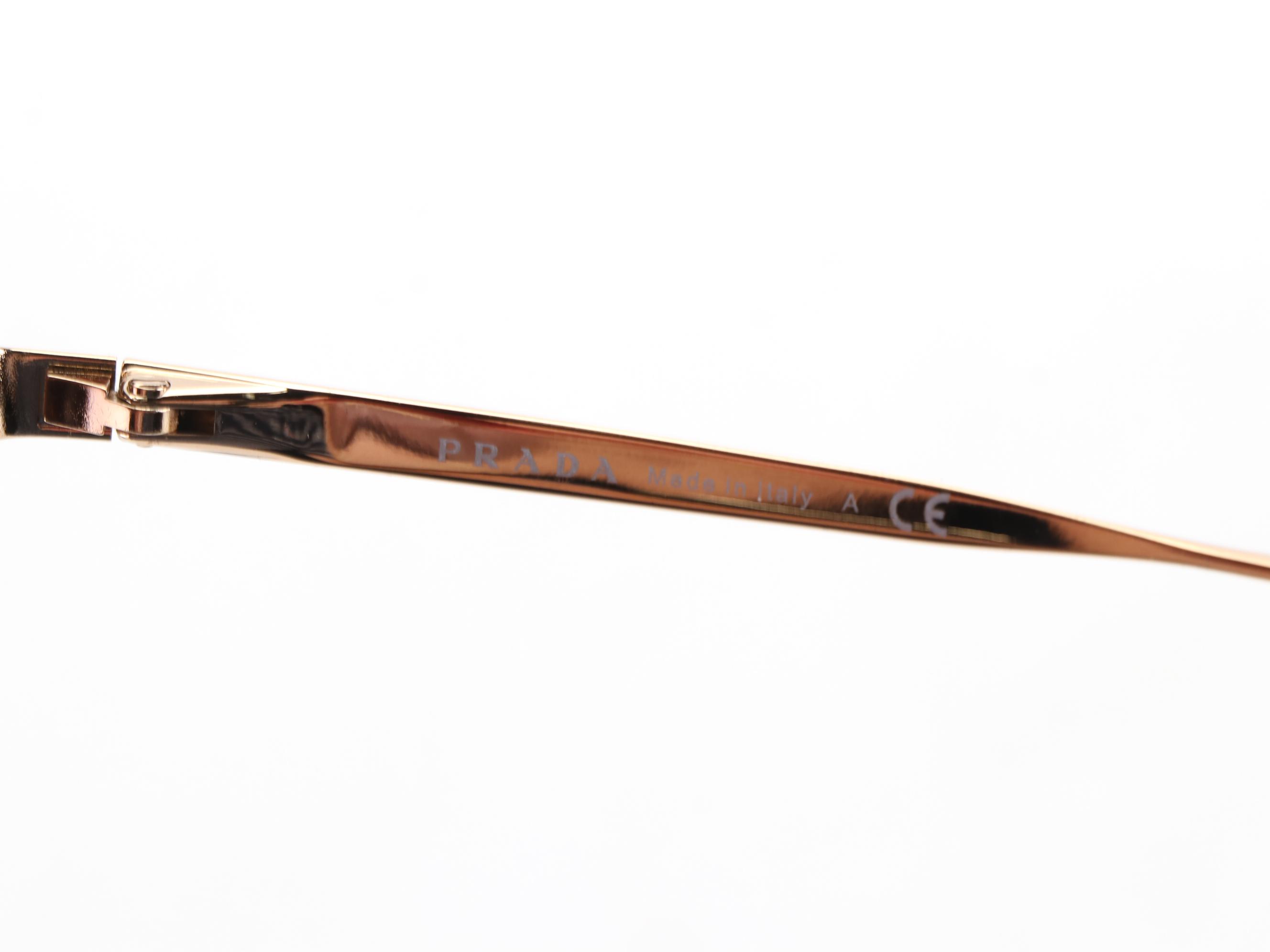 Prada SPR65T Catwalk Round Sunglasses with Case and Box