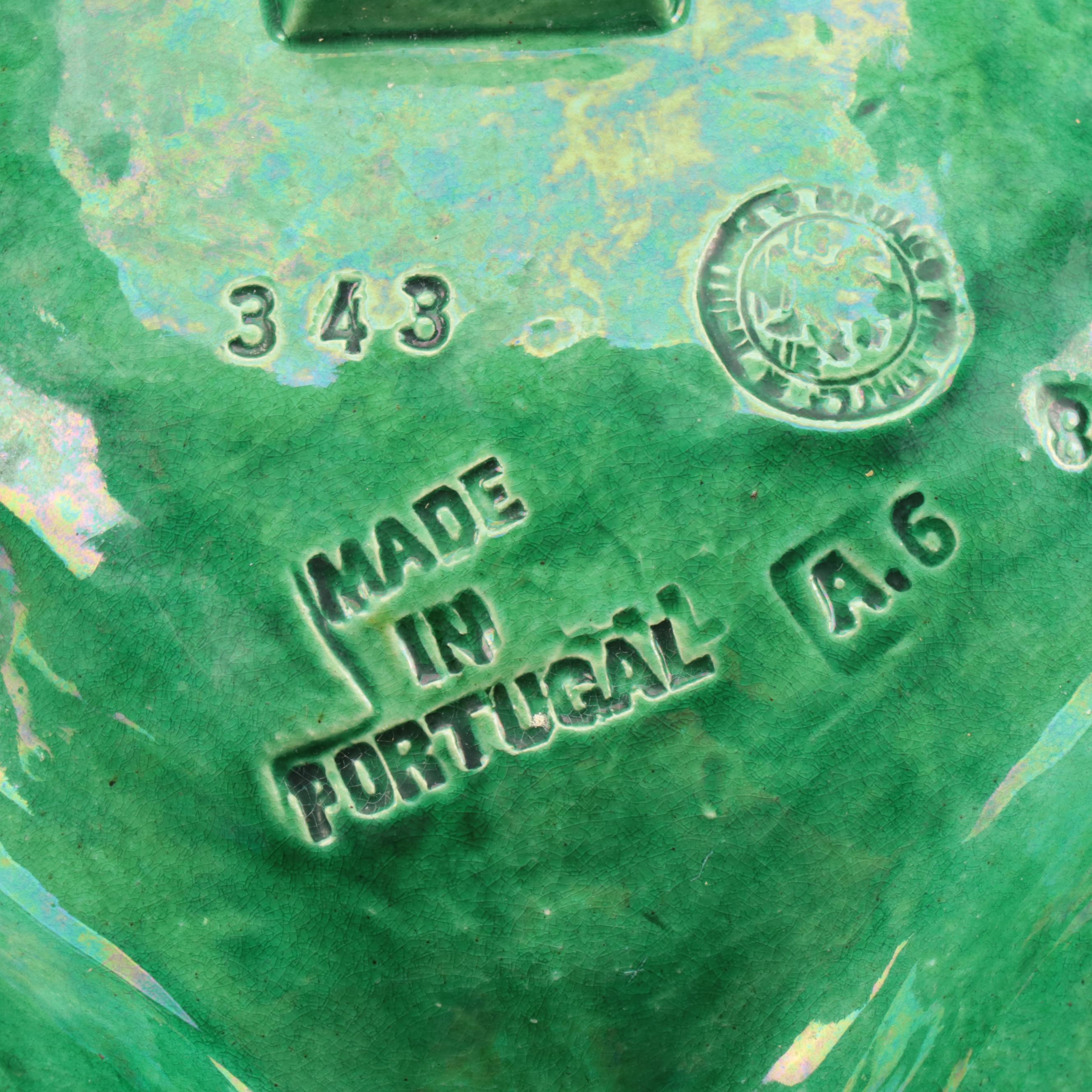 English Green Shell Edge with Majolica and Other Tableware