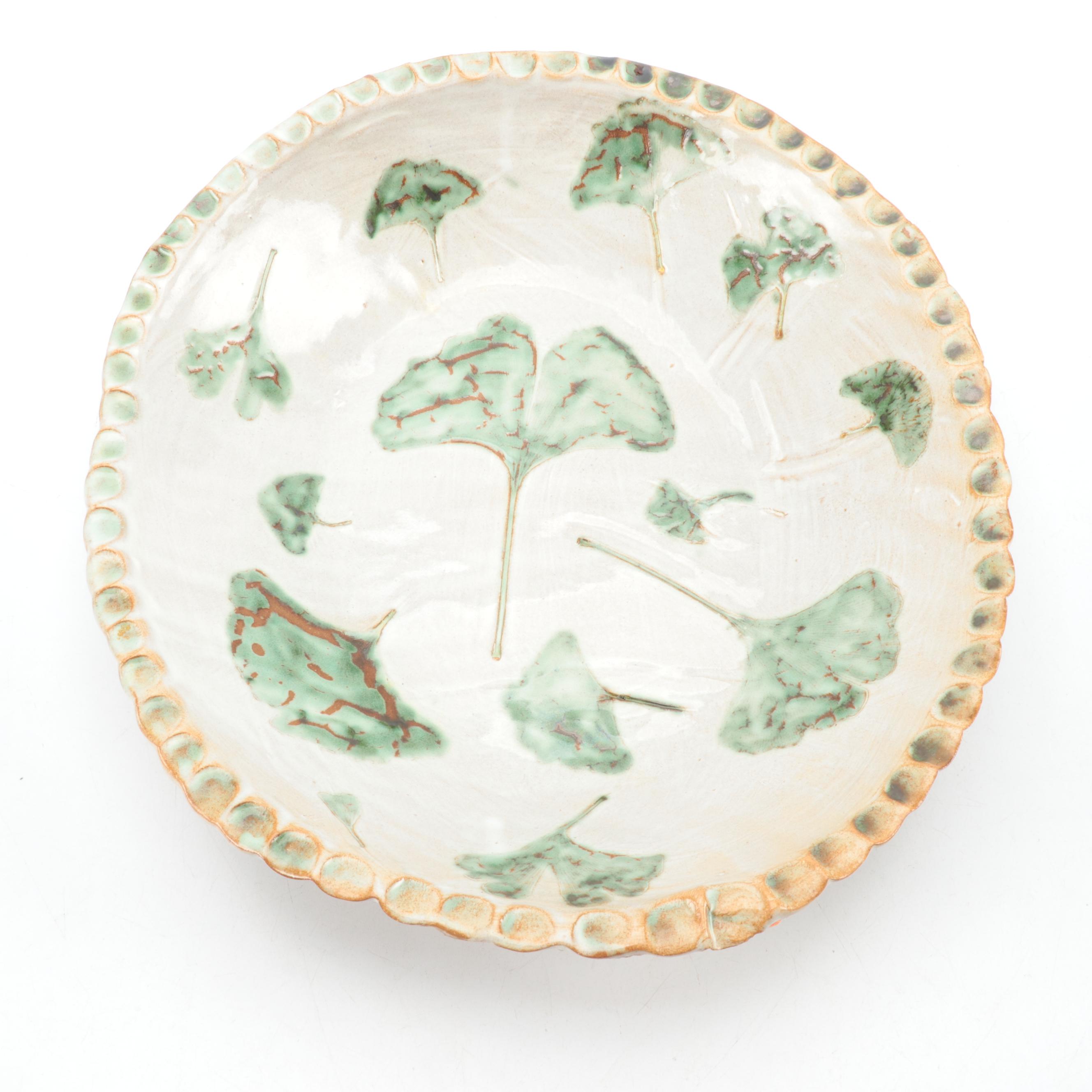 English Green Shell Edge with Majolica and Other Tableware