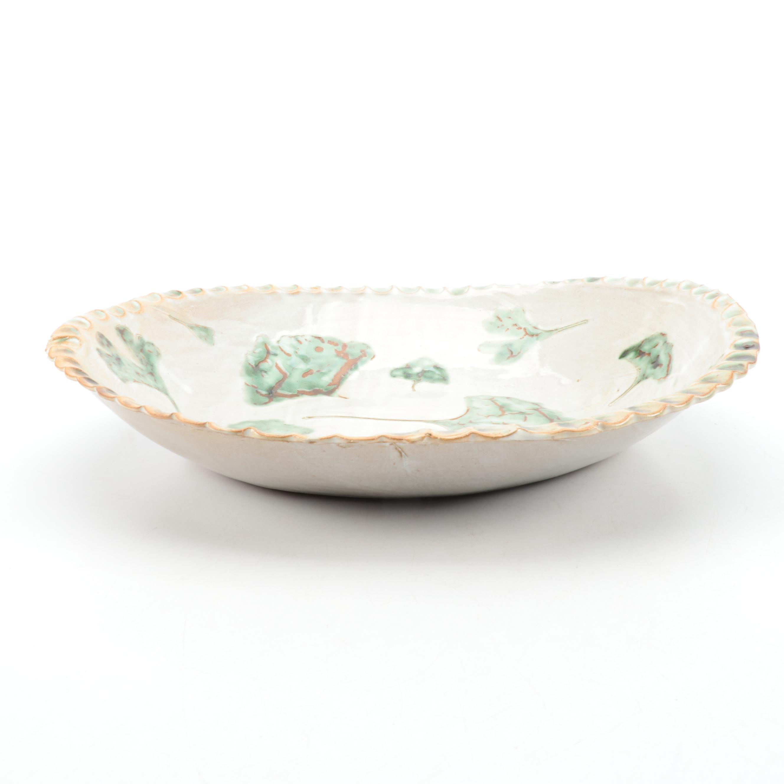 English Green Shell Edge with Majolica and Other Tableware