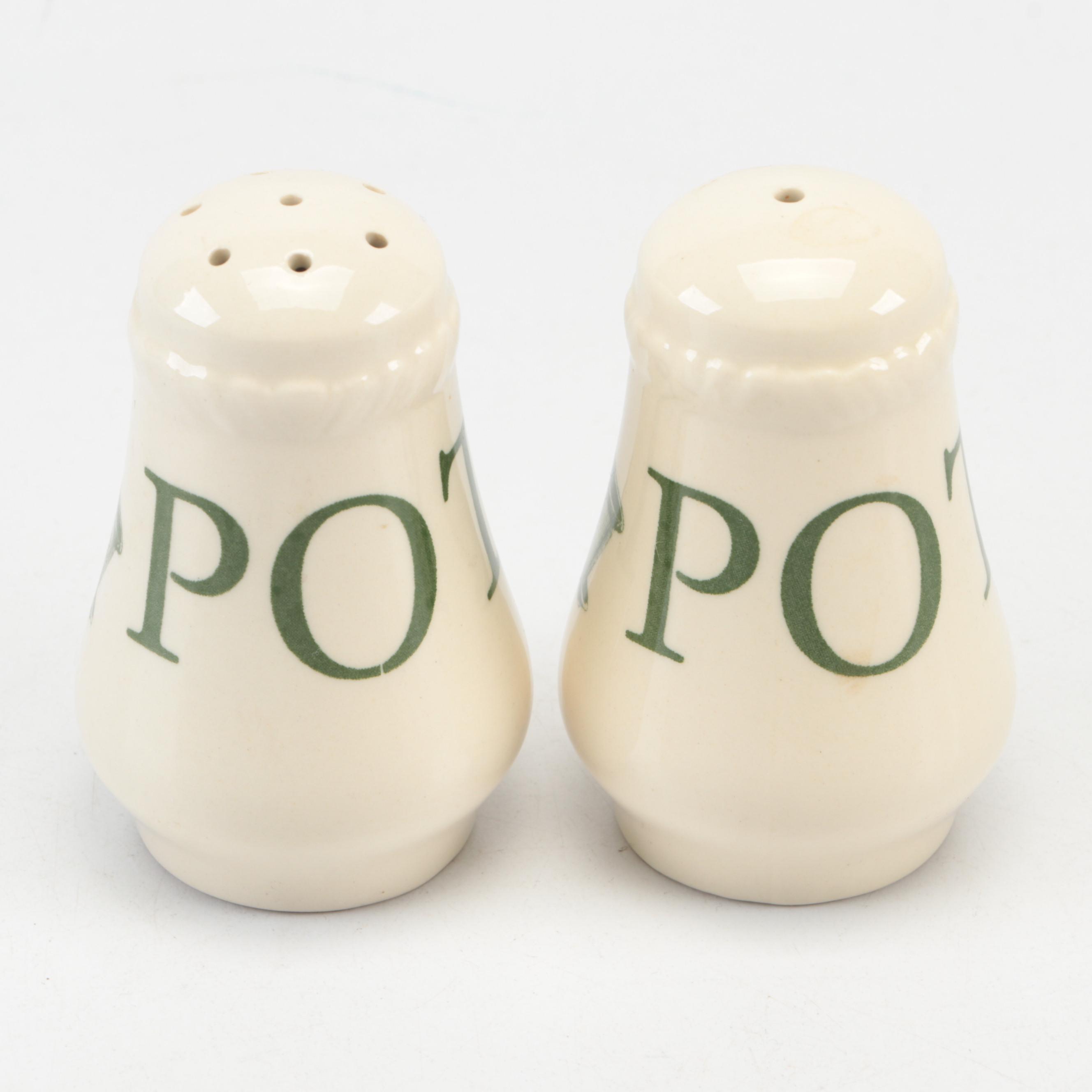 Wood & Sons "The Kitchen Garden Green" English Ceramic Table Accessories