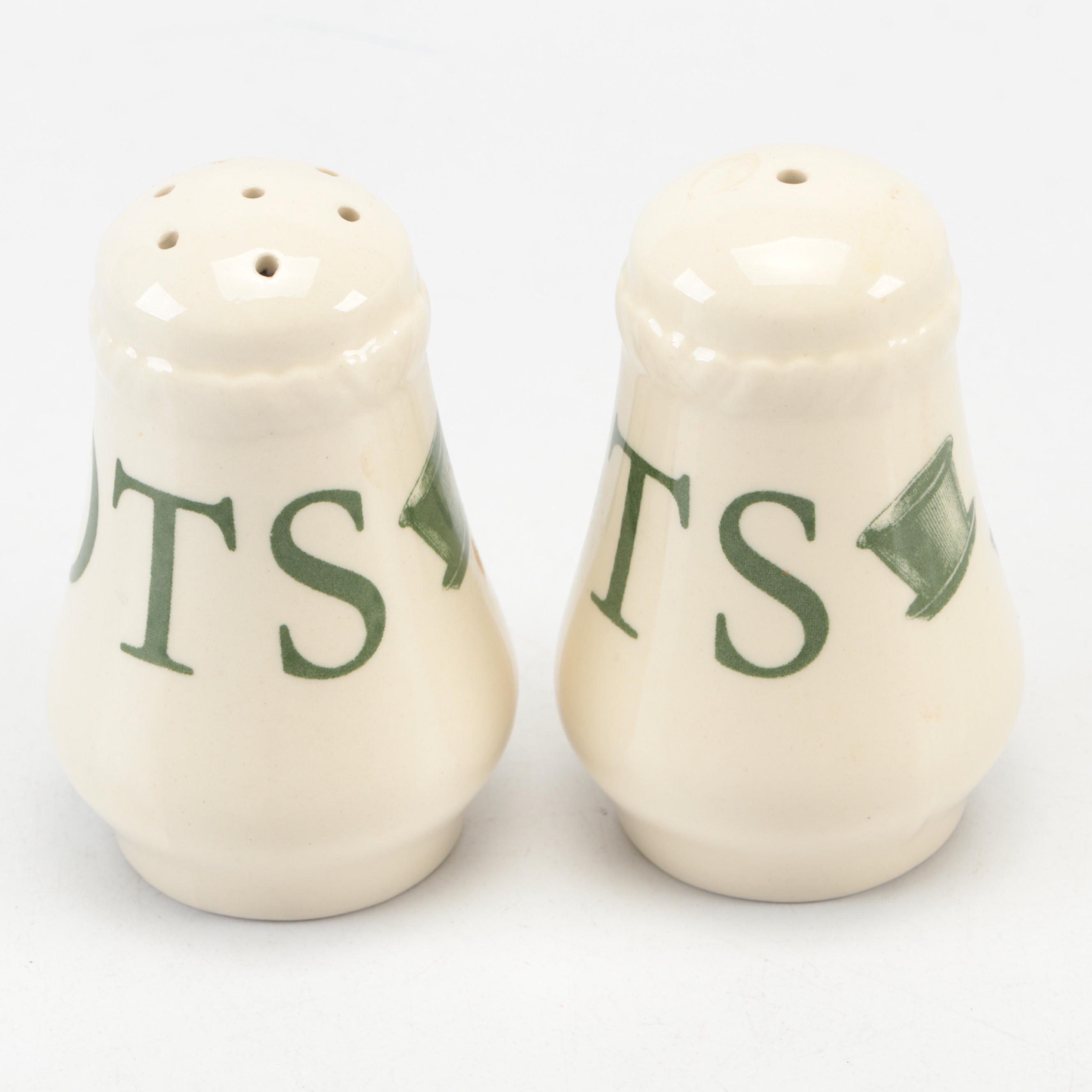 Wood & Sons "The Kitchen Garden Green" English Ceramic Table Accessories