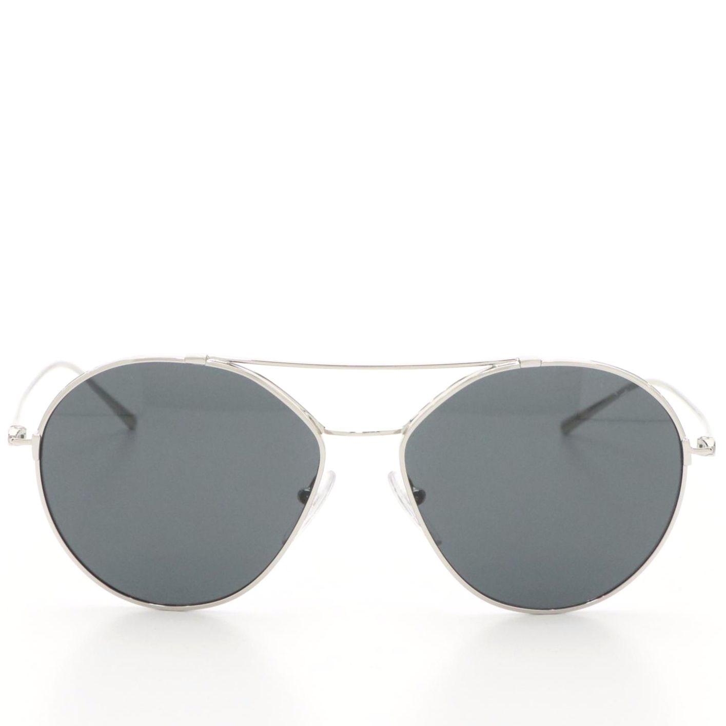 Prada SPR56U Silver Tone Sunglasses with Case and Box