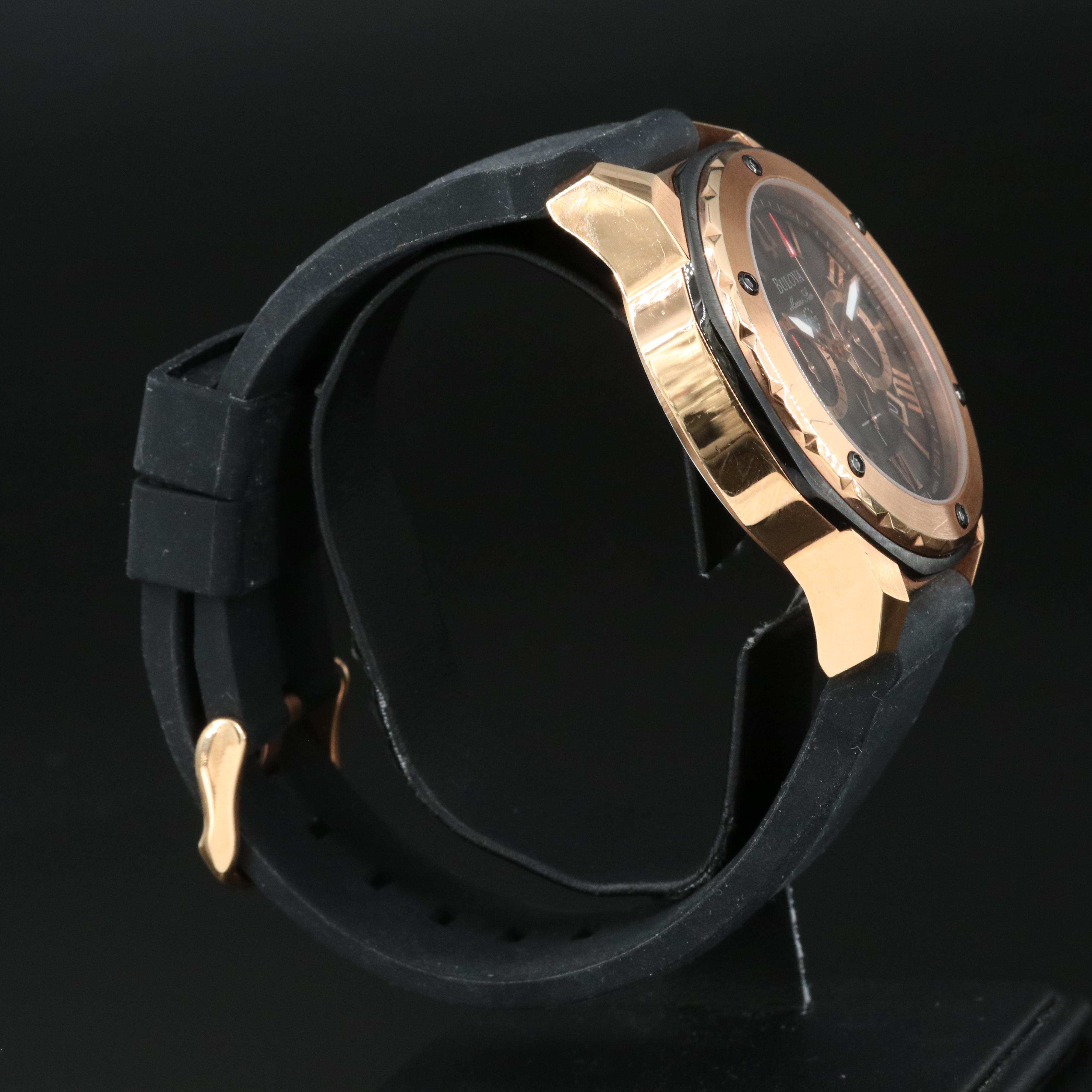 Bulova Marine Star Stainless Steel 44MM Chronograph Date Watch