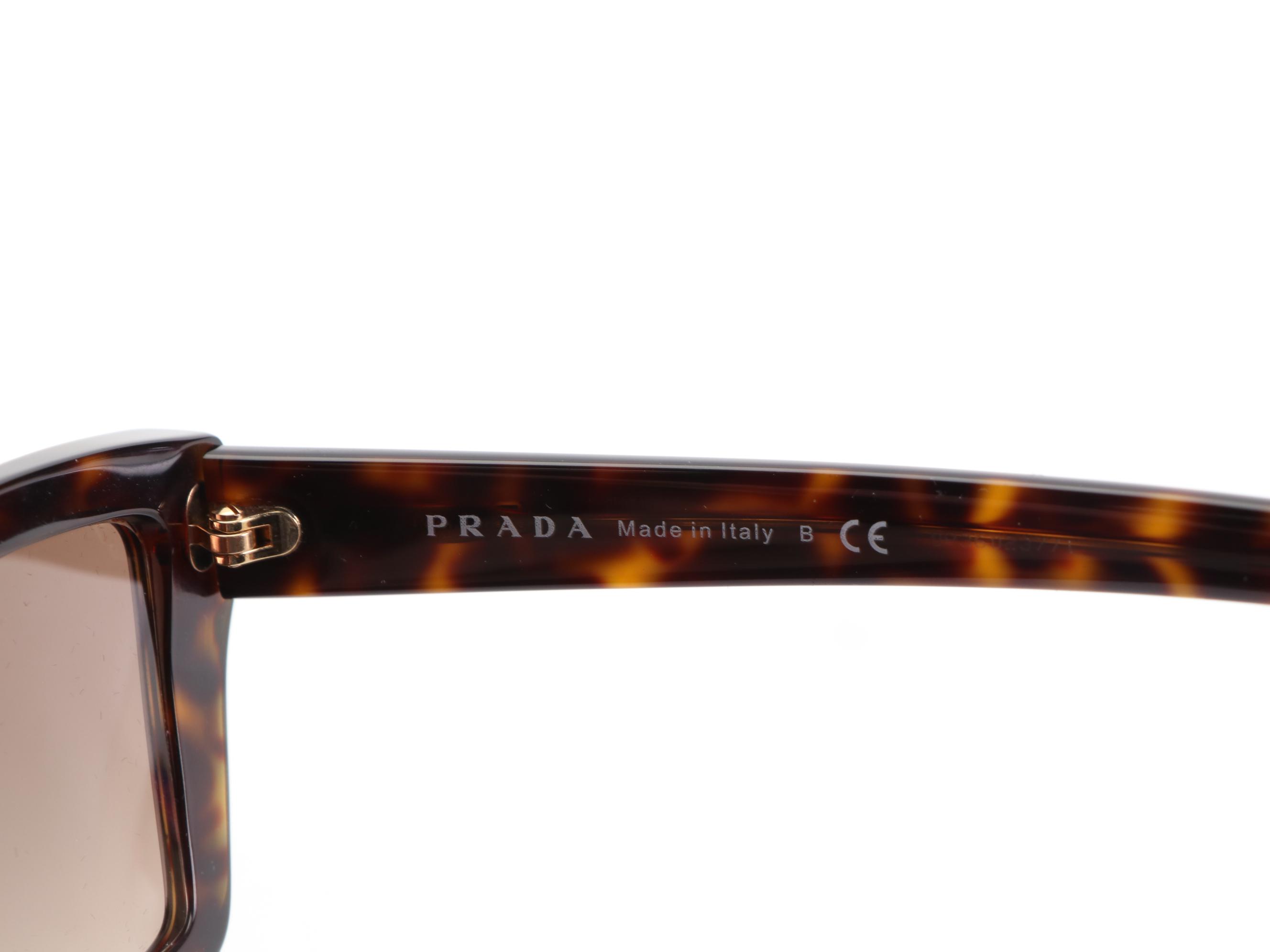 Prada SPR04V Rectangular Sunglasses with Case and Box