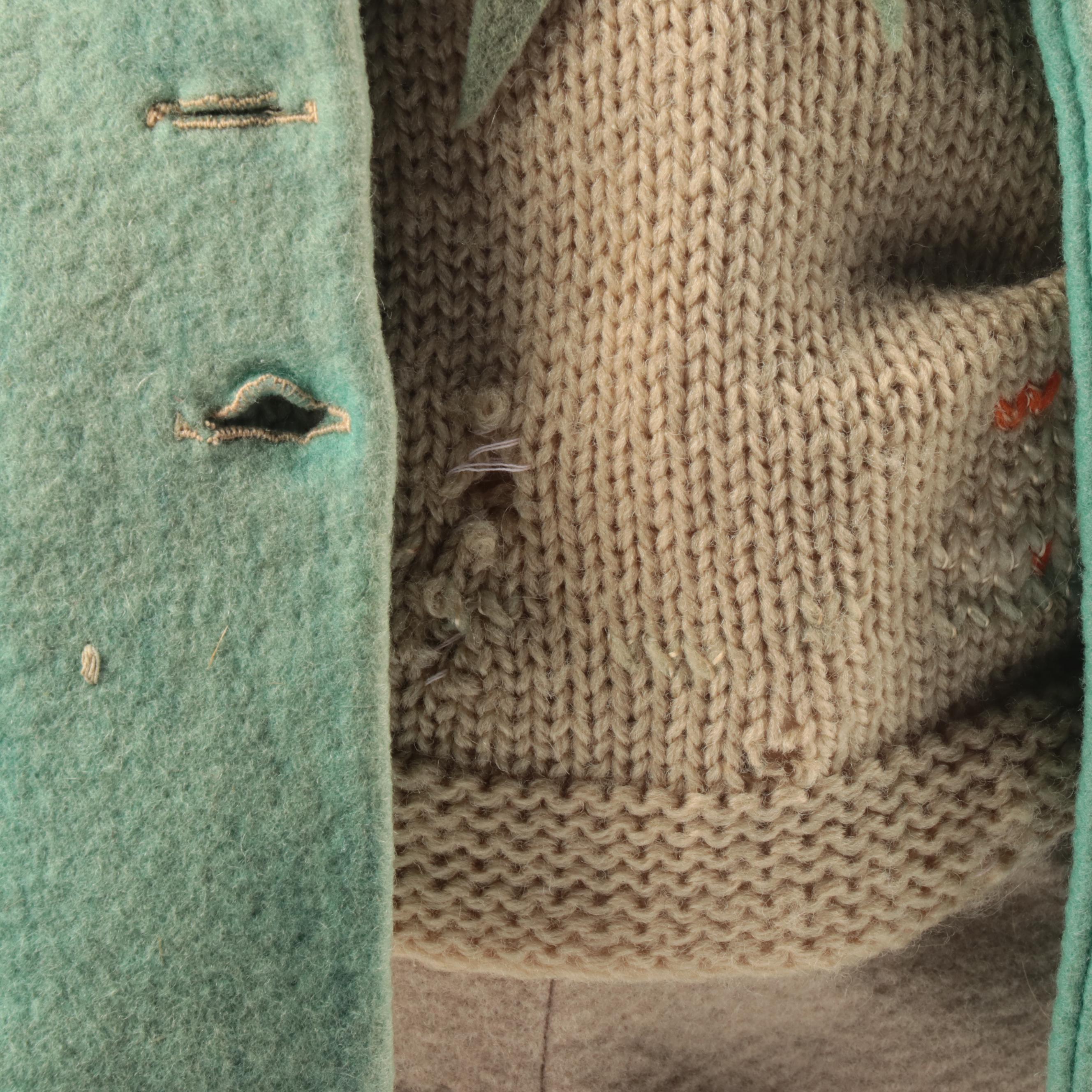 Lenci Italian Felted Wool Dolls, Mid-20th Century