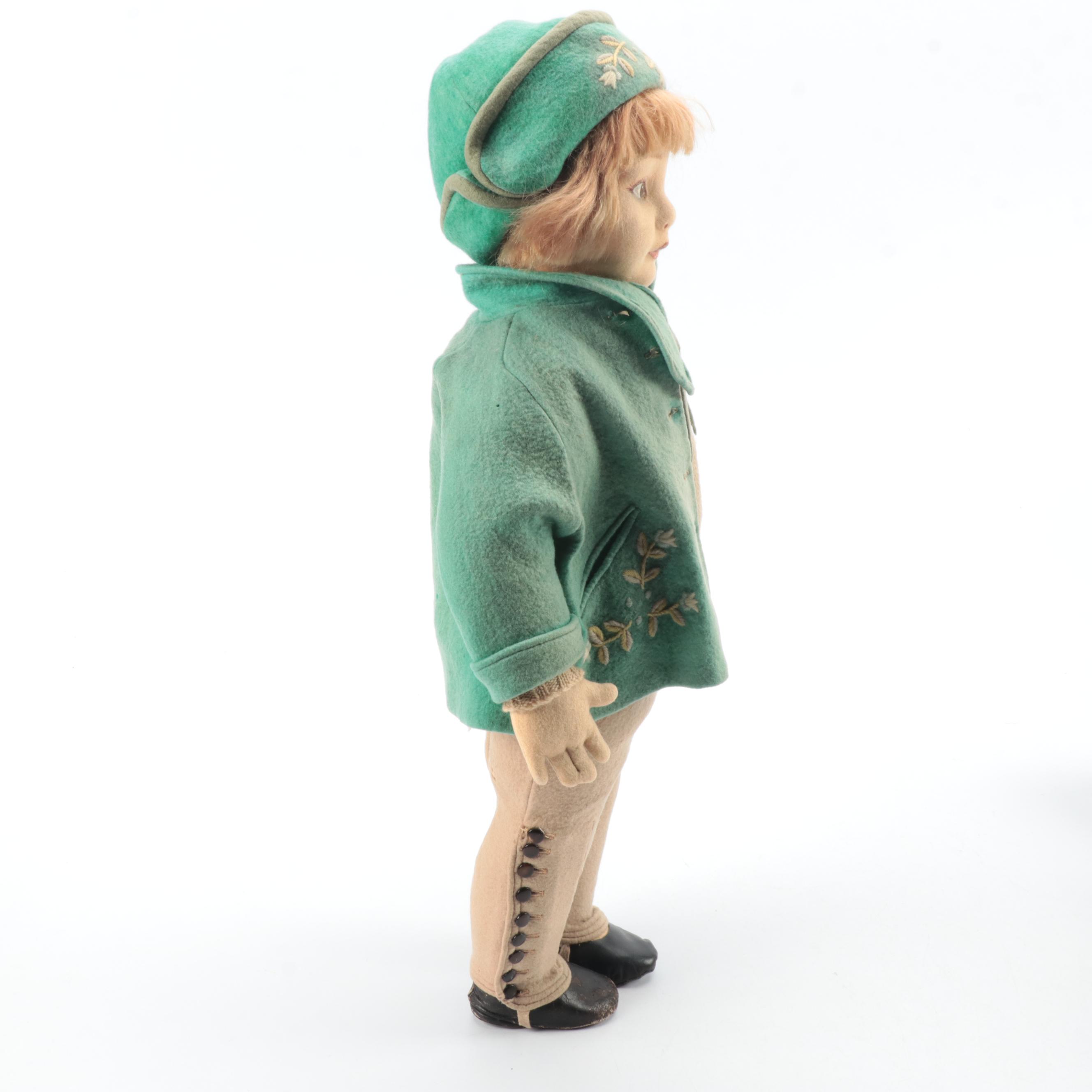 Lenci Italian Felted Wool Dolls, Mid-20th Century