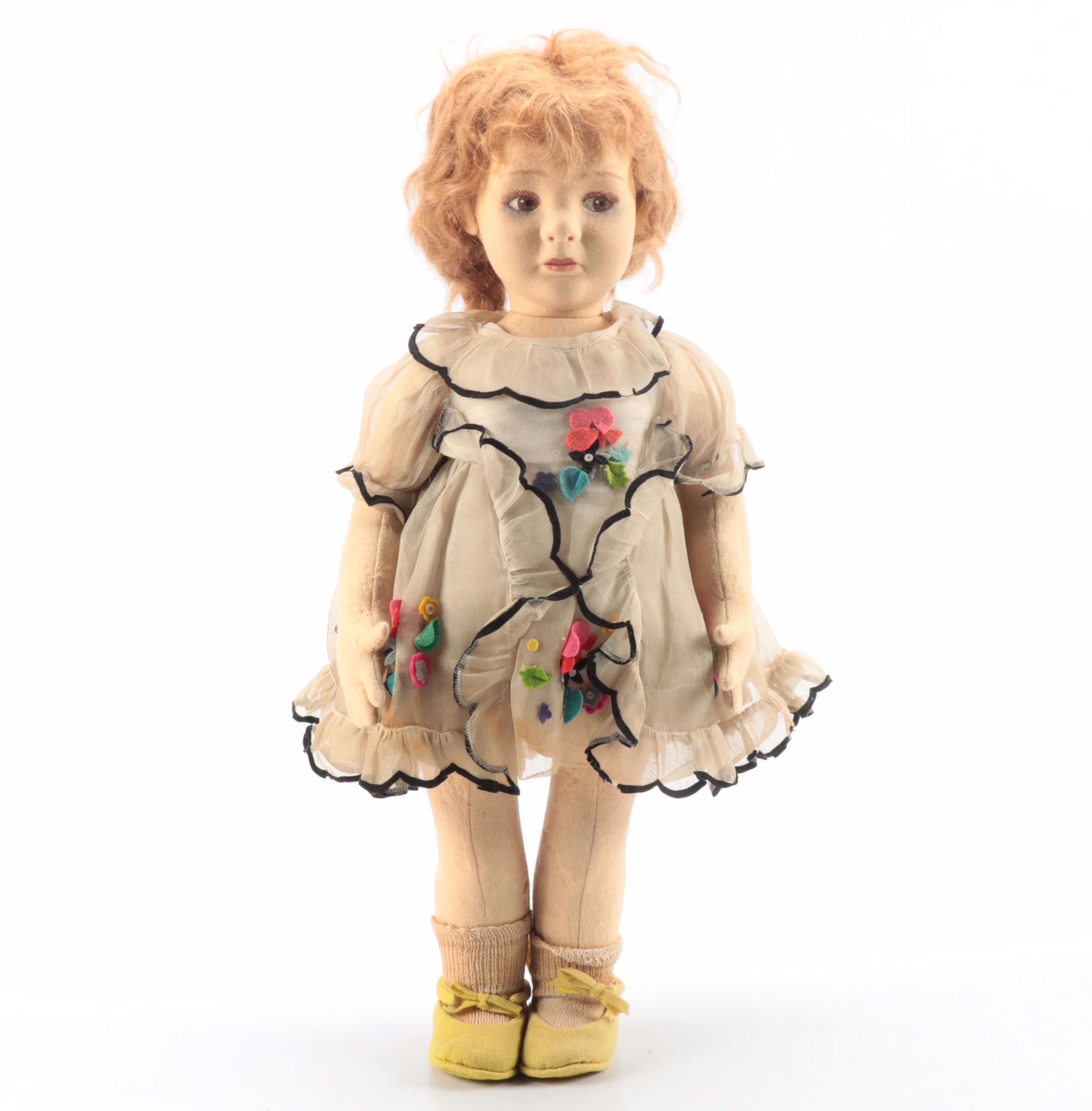 Lenci Italian Felted Wool Dolls, Mid-20th Century