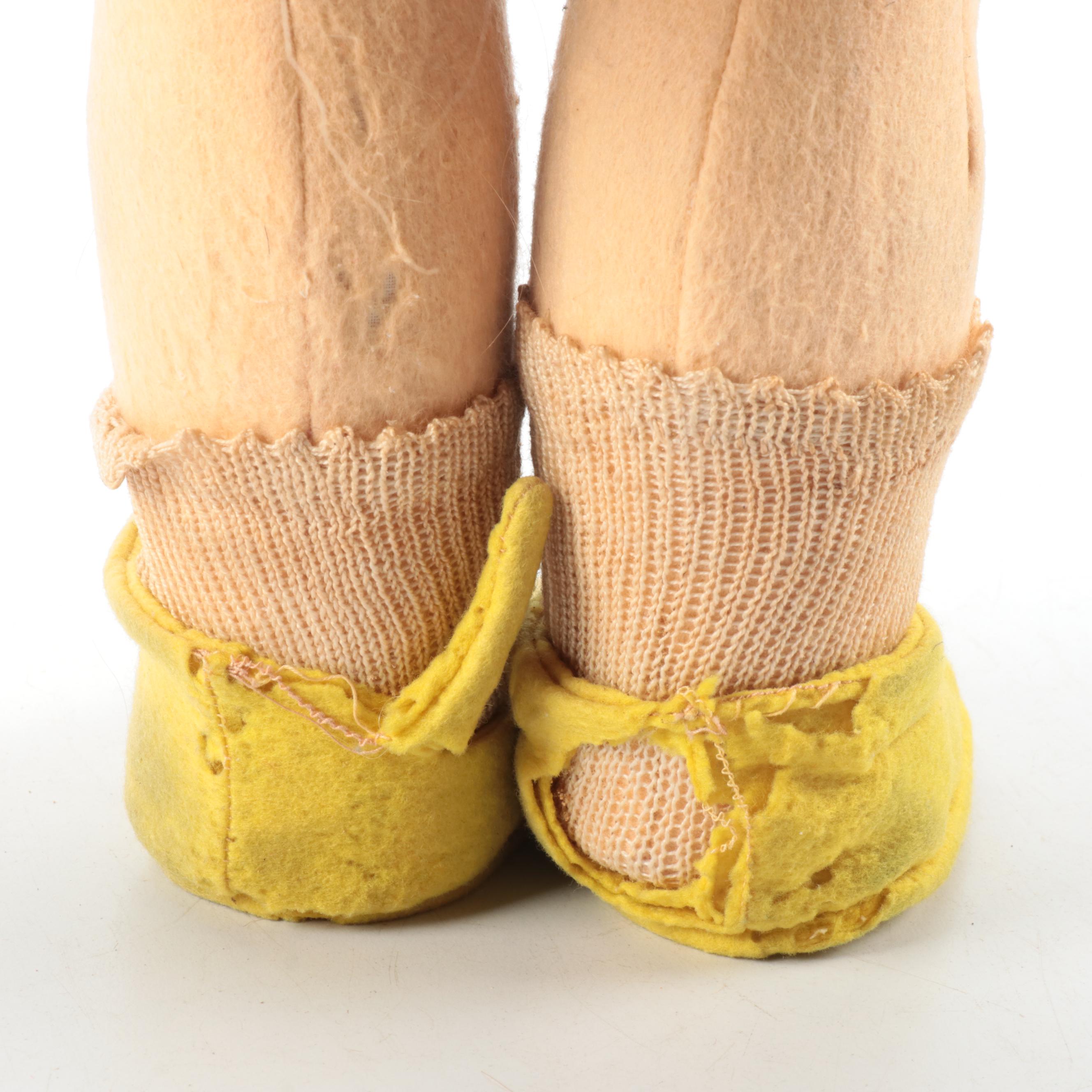 Lenci Italian Felted Wool Dolls, Mid-20th Century