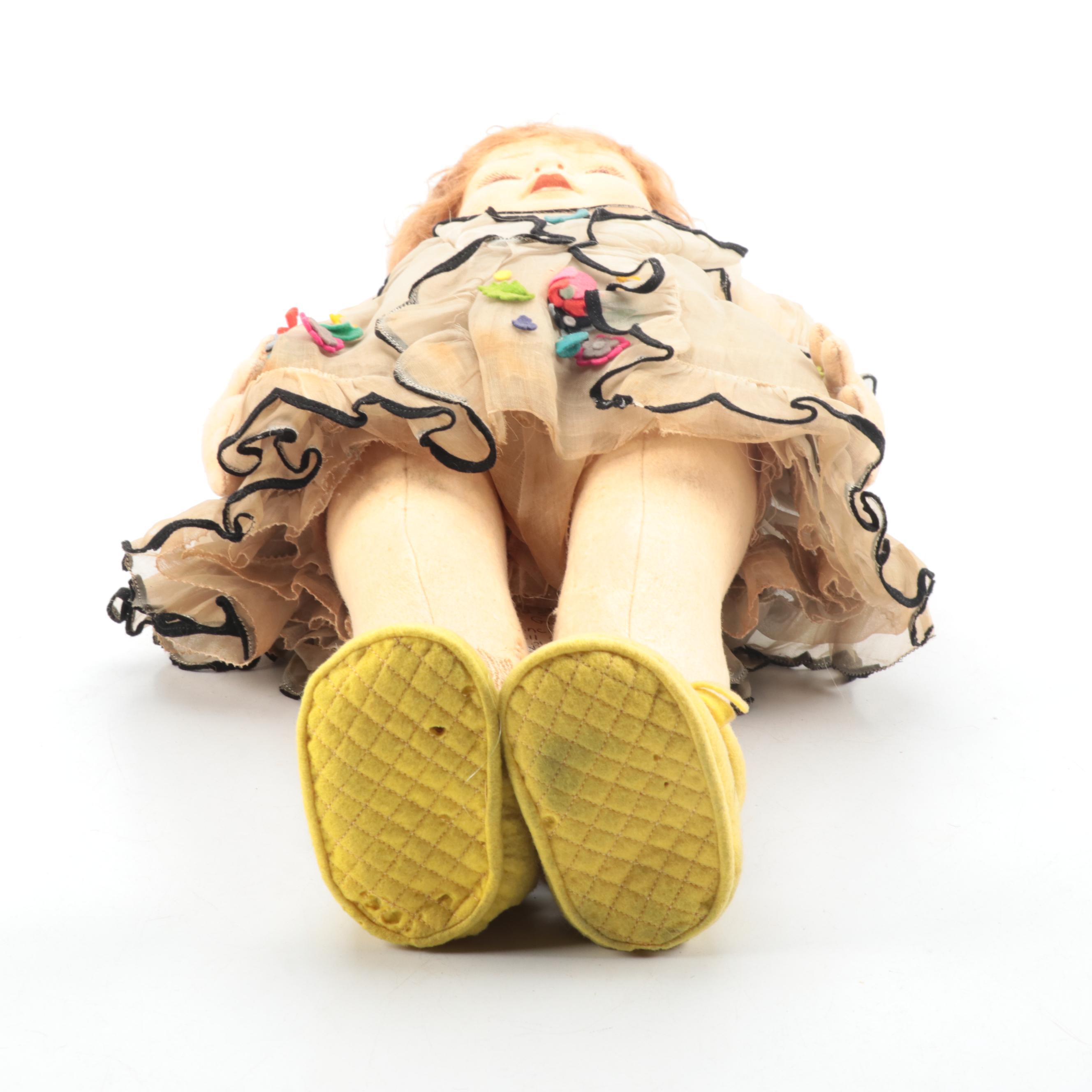 Lenci Italian Felted Wool Dolls, Mid-20th Century