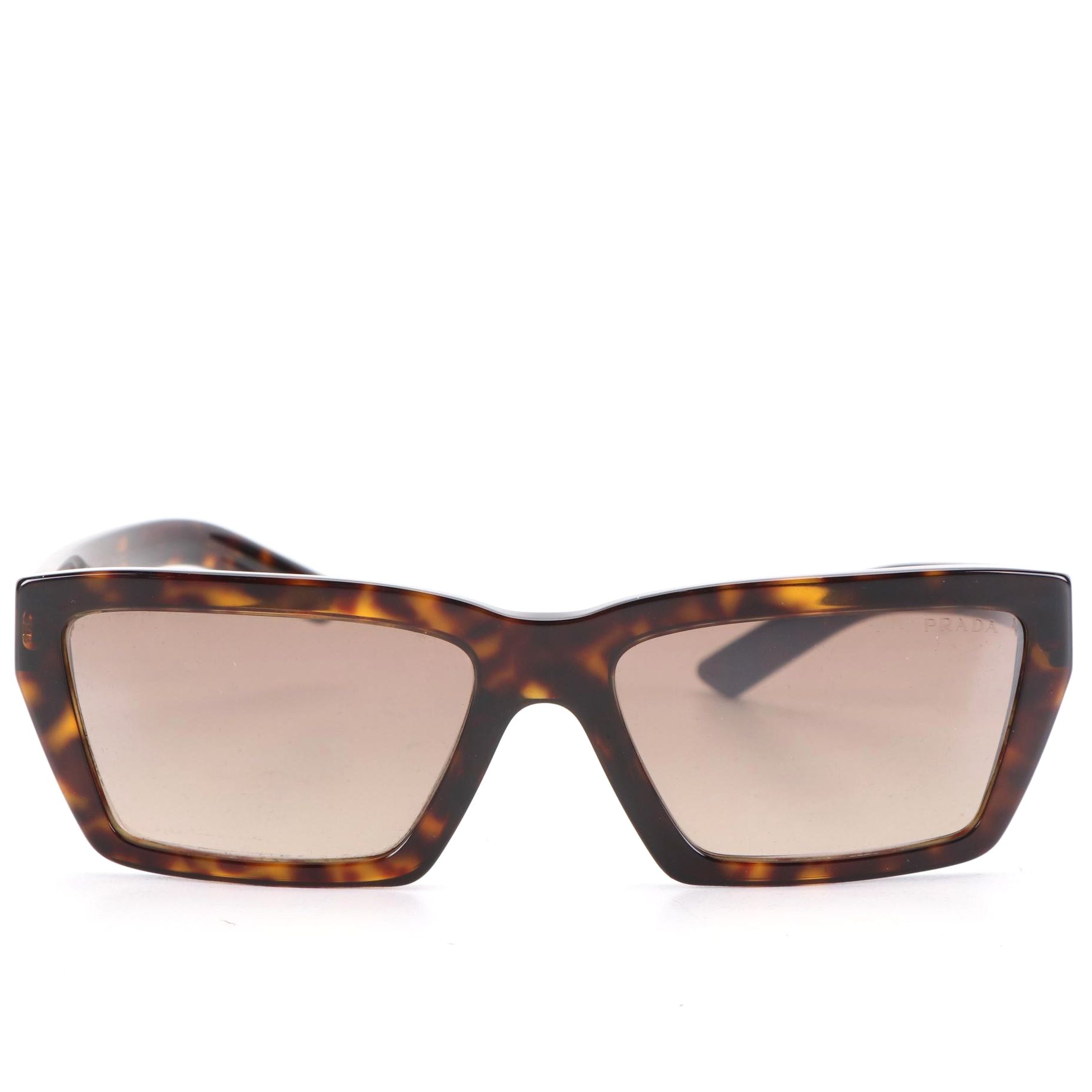 Prada SPR04V Rectangular Sunglasses with Case and Box